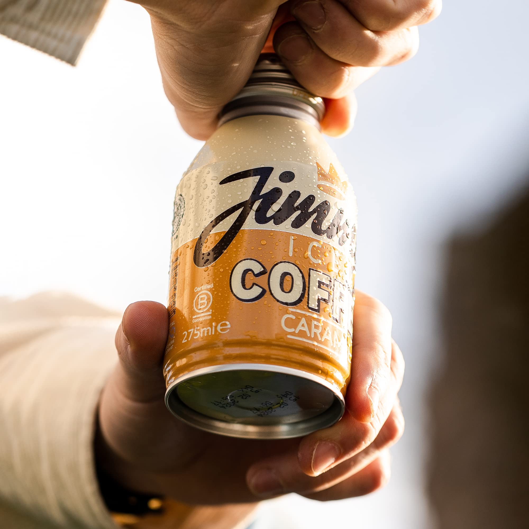 Chilled Jimmy’s Iced Coffee Caramel 275ml can with shipping options available