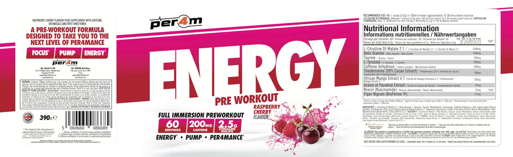 Per4m Energy Pre Workout - Pre-Workout Powder
