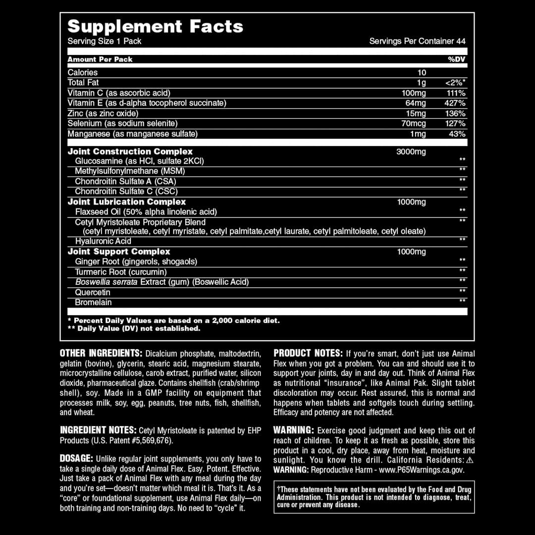 Animal Flex - 44 Packs - Joint Support Capsules