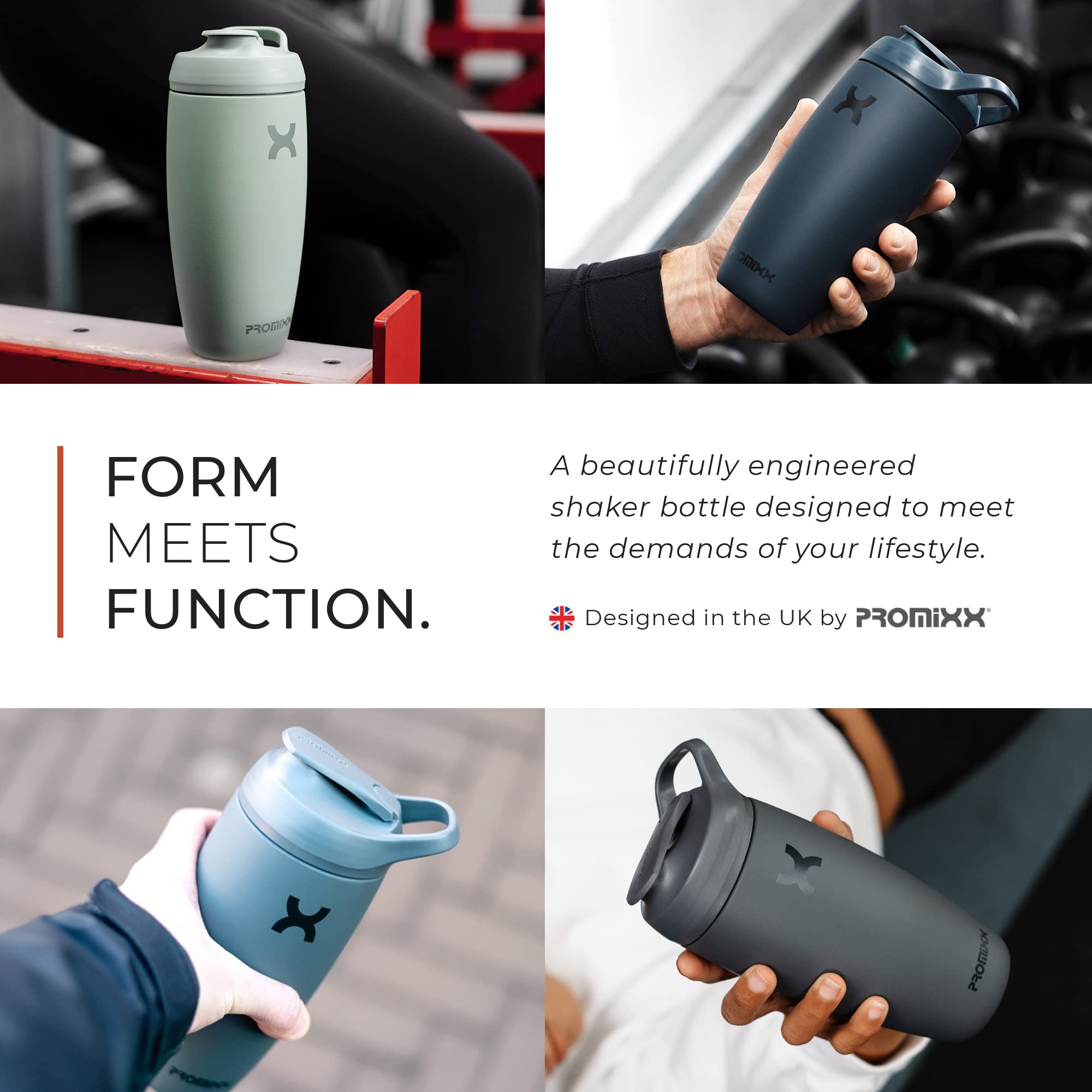 PROMiXX Pursuit Stainless-Steel Shaker Bottle - Shaker Bottle (Less Than 2 Litres)