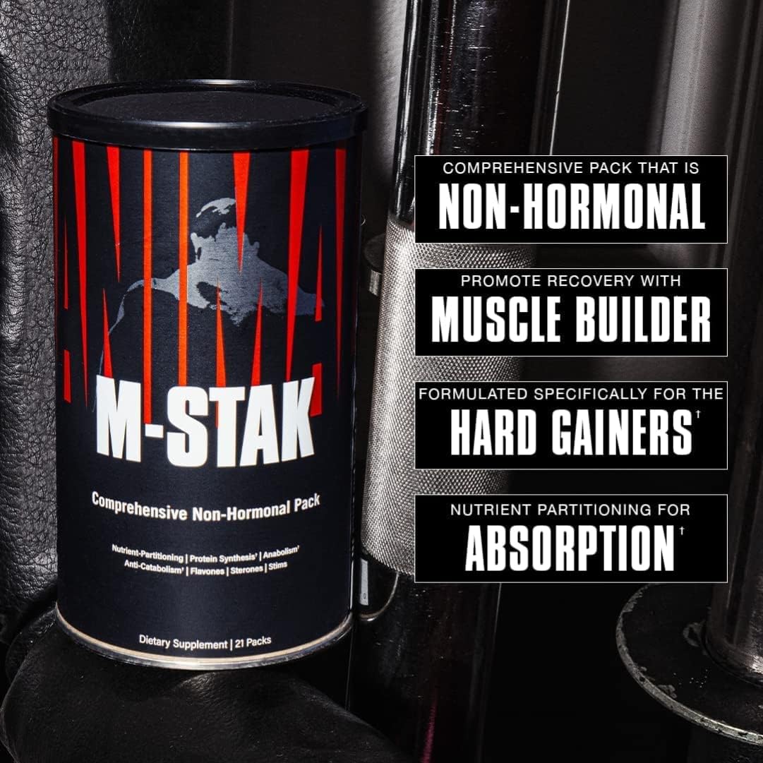 Animal M-Stak 21 Packs - 21 Packs ( + 2 Bonus Packs) - Testosterone Booster Capsules