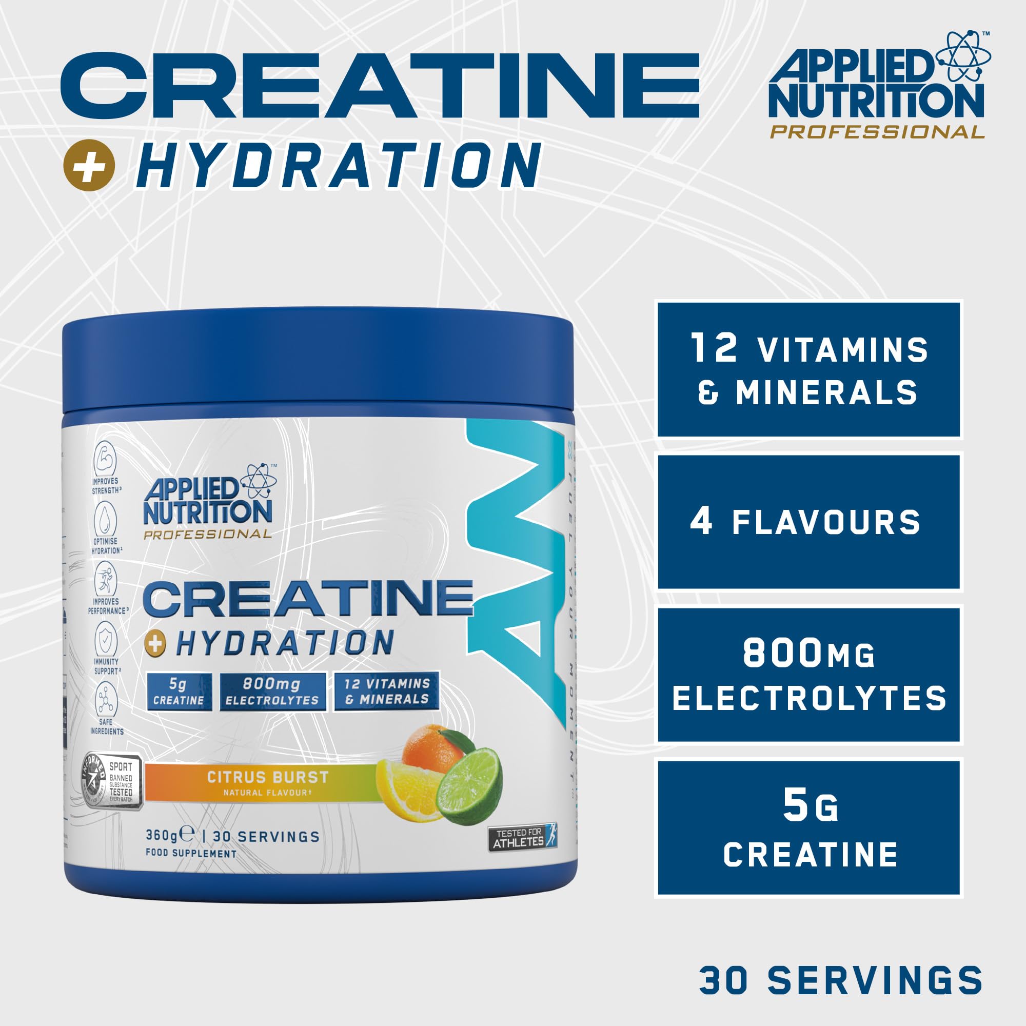 Applied Nutrition Creatine + Hydration - Recovery REC001
