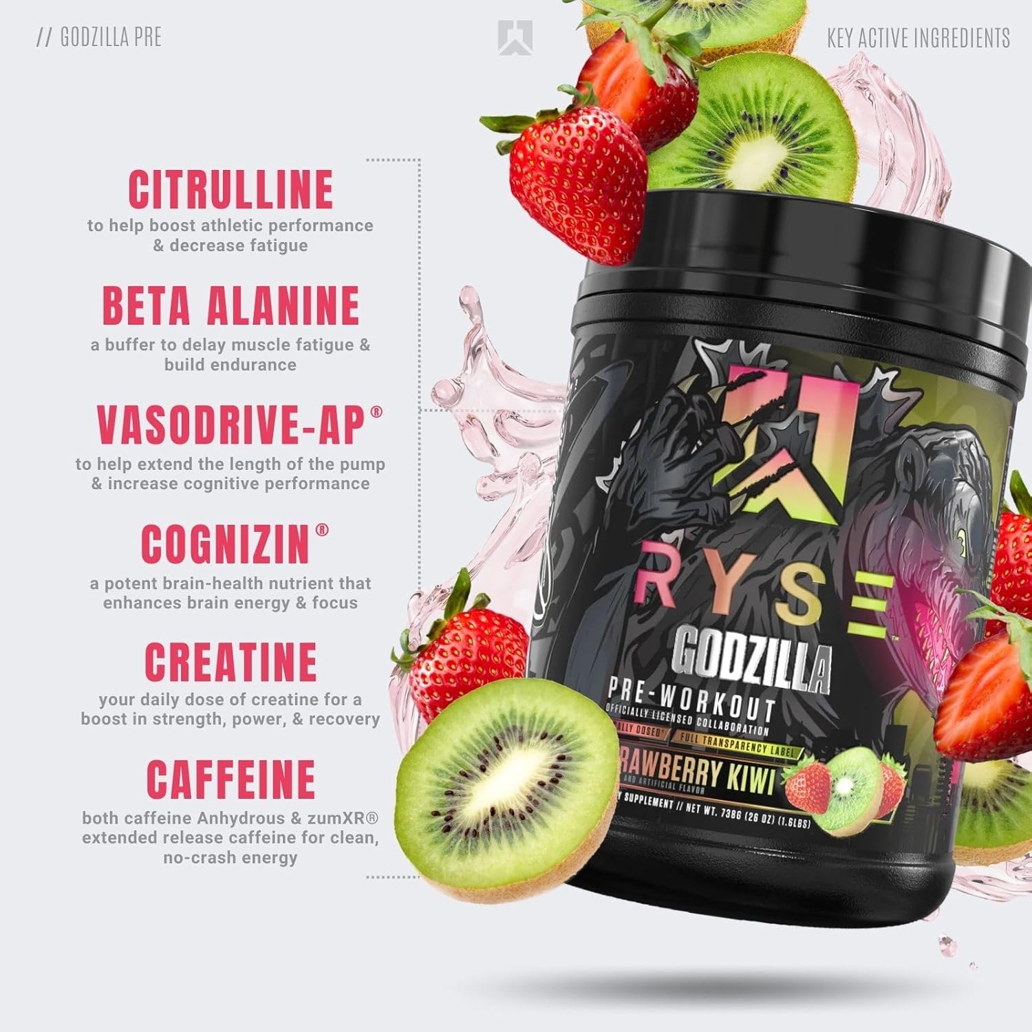 RYSE Godzilla Pre-Workout - Pre-Workout Powder