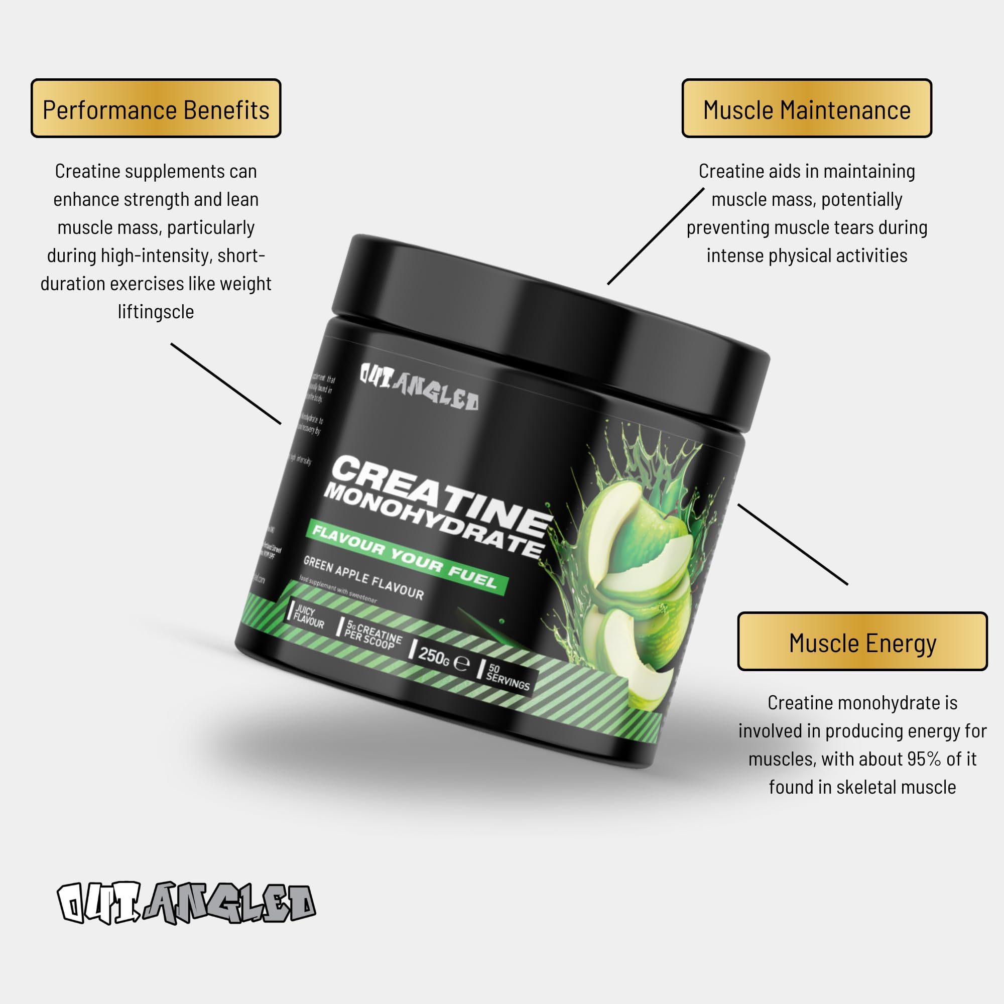 Outangled Creatine Monohydrate - Creatine Powder
