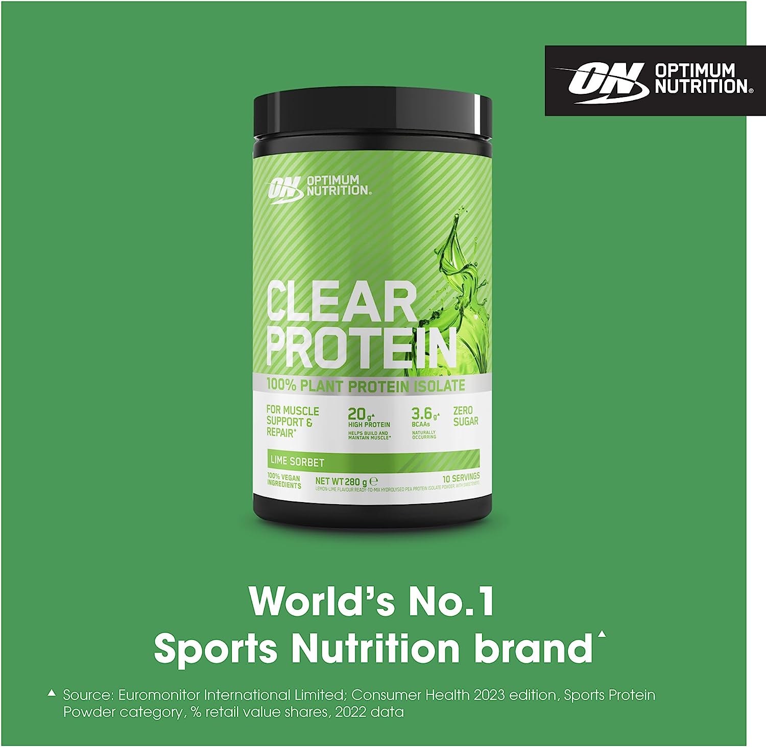Optimum Nutrition Clear Protein plant-based vegan formula for muscle growth and repair