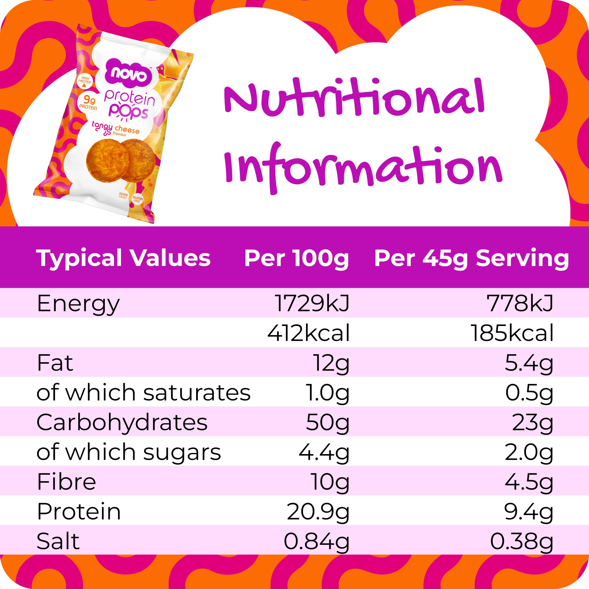 Novo Nutrition Novo Protein Pops - Protein Crisps
