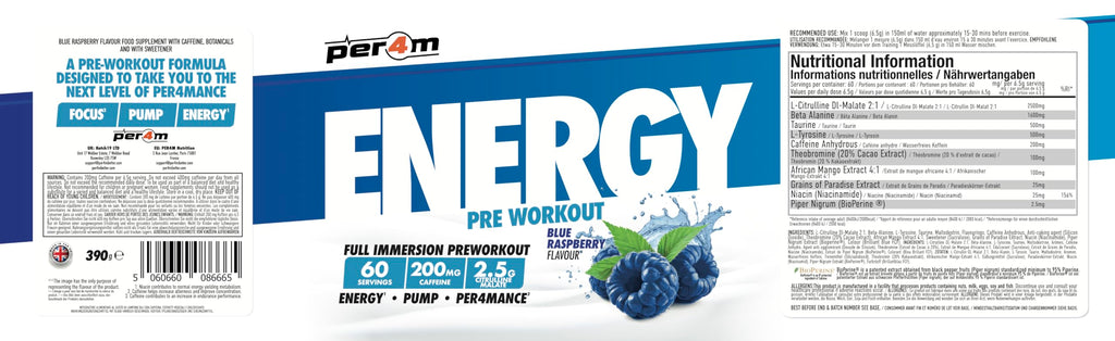 Per4m Energy Pre Workout - Pre-Workout Powder