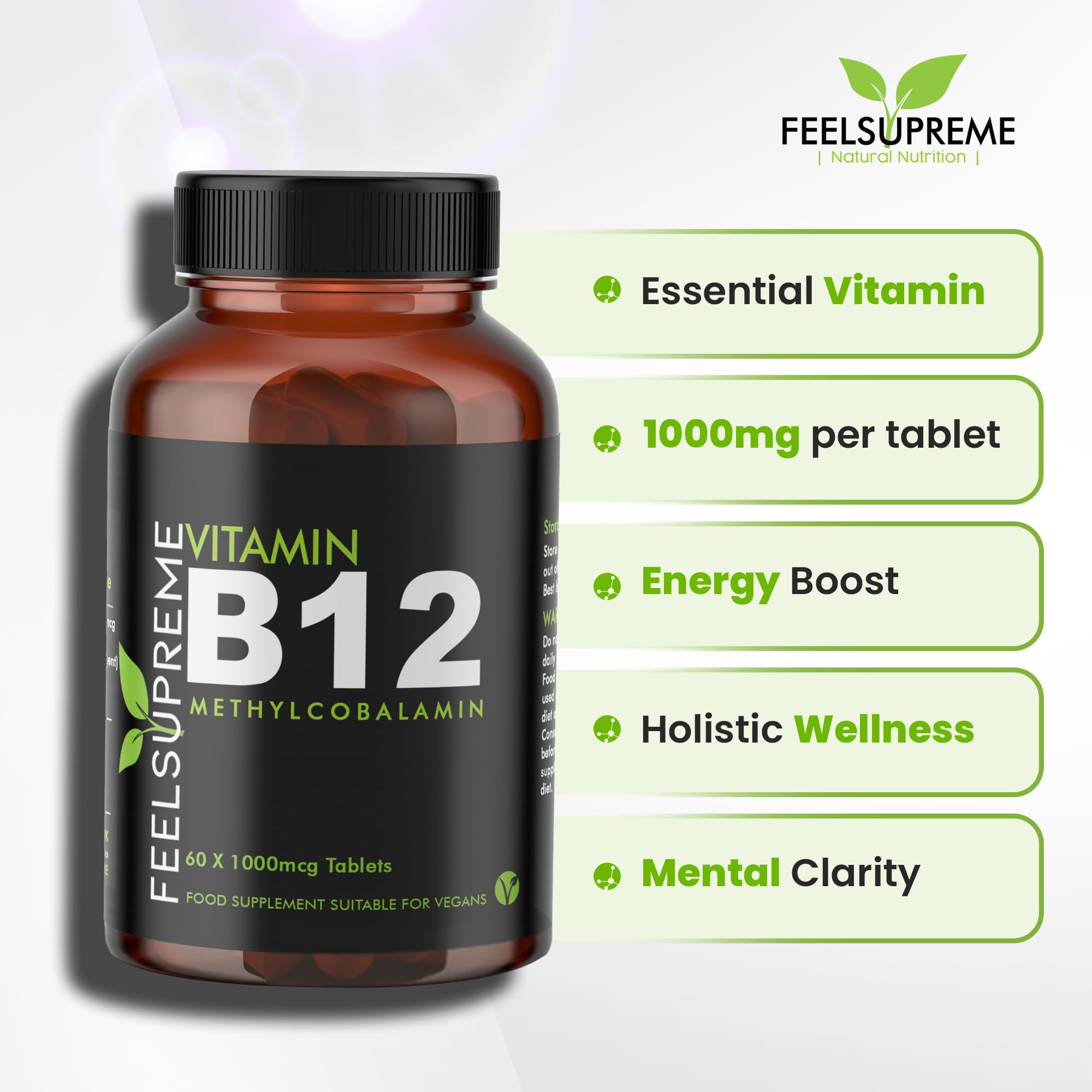Feel Supreme Vitamin B12 - 60 Tabs - British Brands BRI001