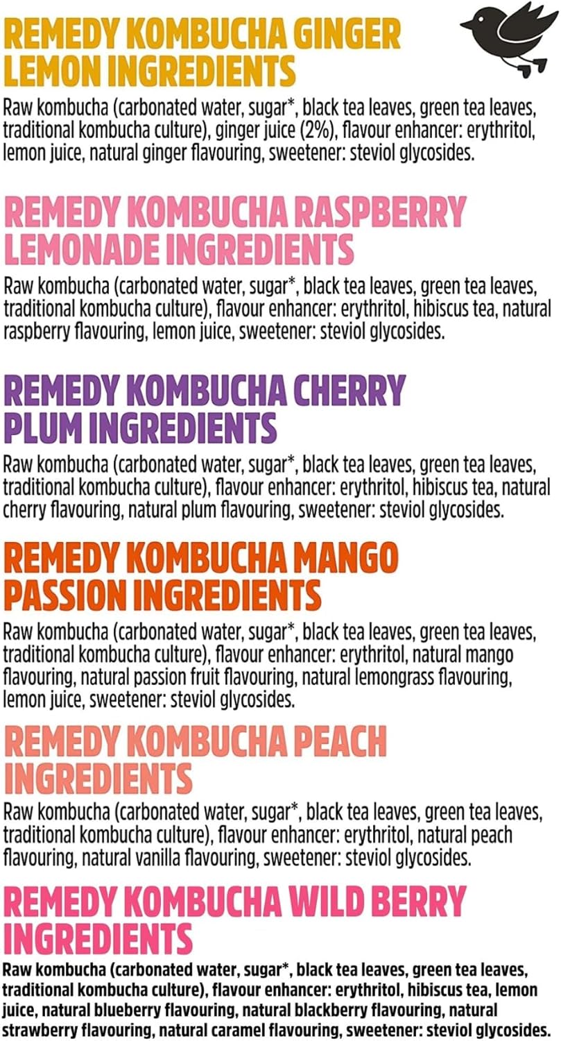 Remedy Kombucha 12x250ml - MyGymSupplements