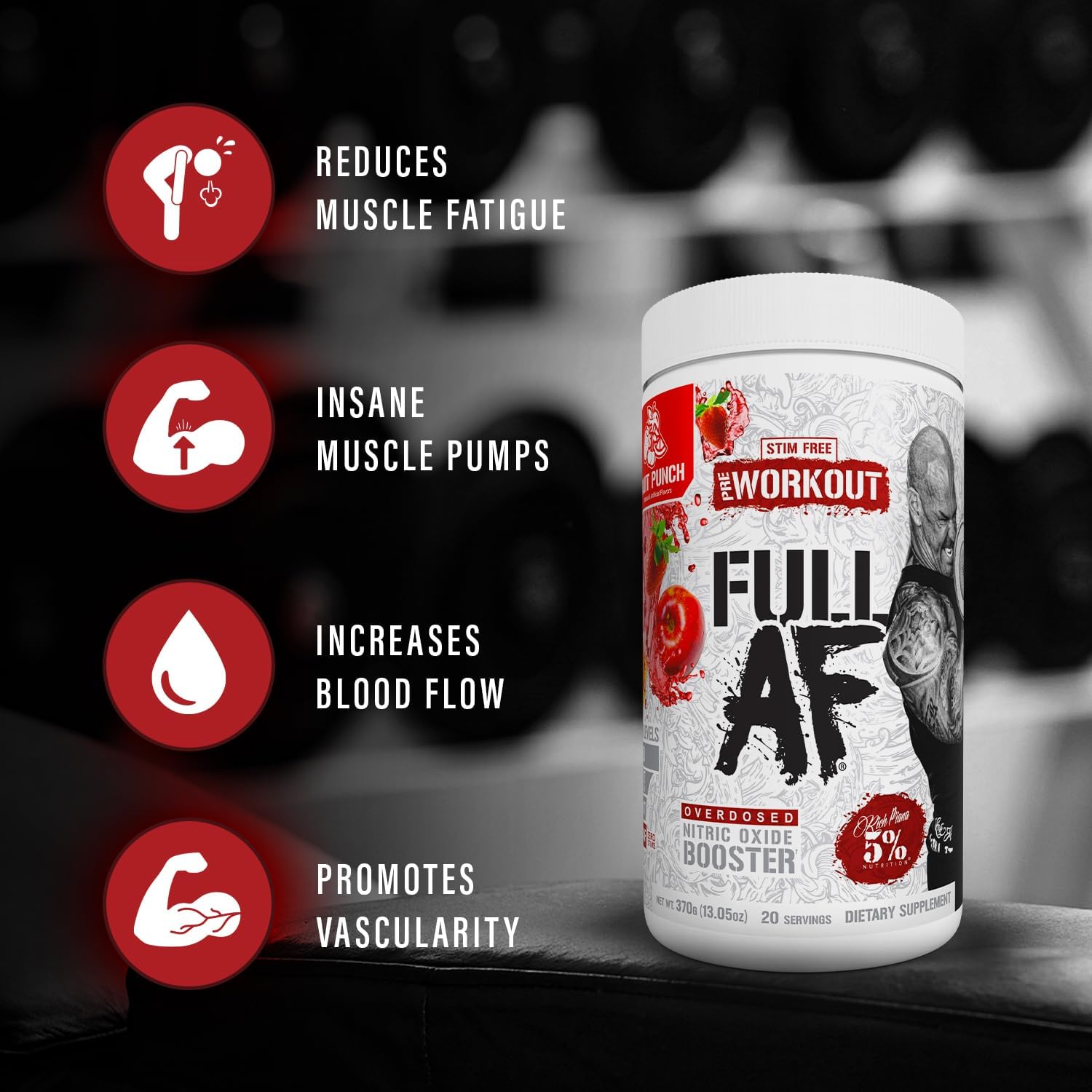 Rich Piana 5% Nutrition FULL AS F*CK Legendary Series 372g
