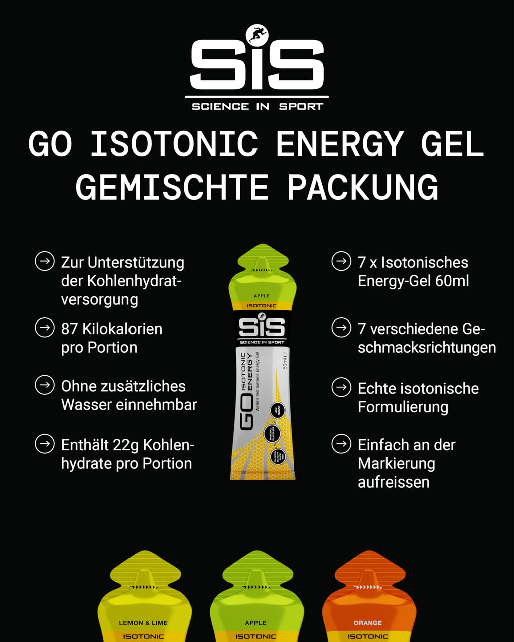 SIS (Science In Sport) Go Isotonic Energy Gel 7x60ml