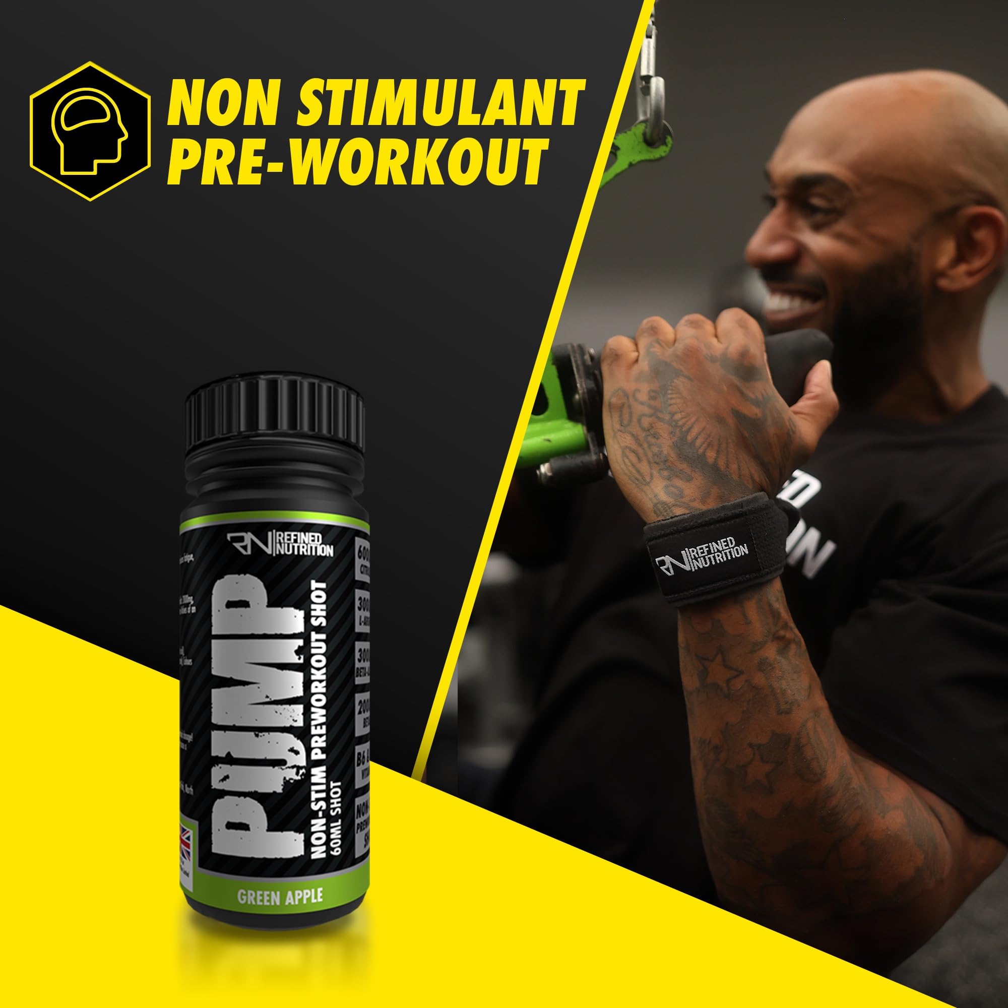Refined-Nutrition-PUMP-Pre-Workout-Shots--Green-Apple - 12x60ml / Green Apple - Pre-Workout Shots