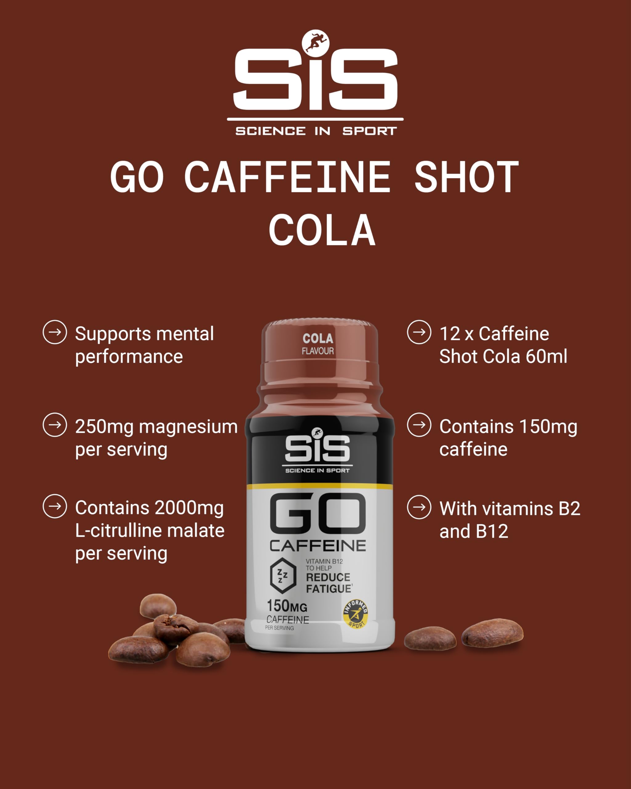 SIS (Science In Sport) GO Caffeine Shot 12 x 60ml