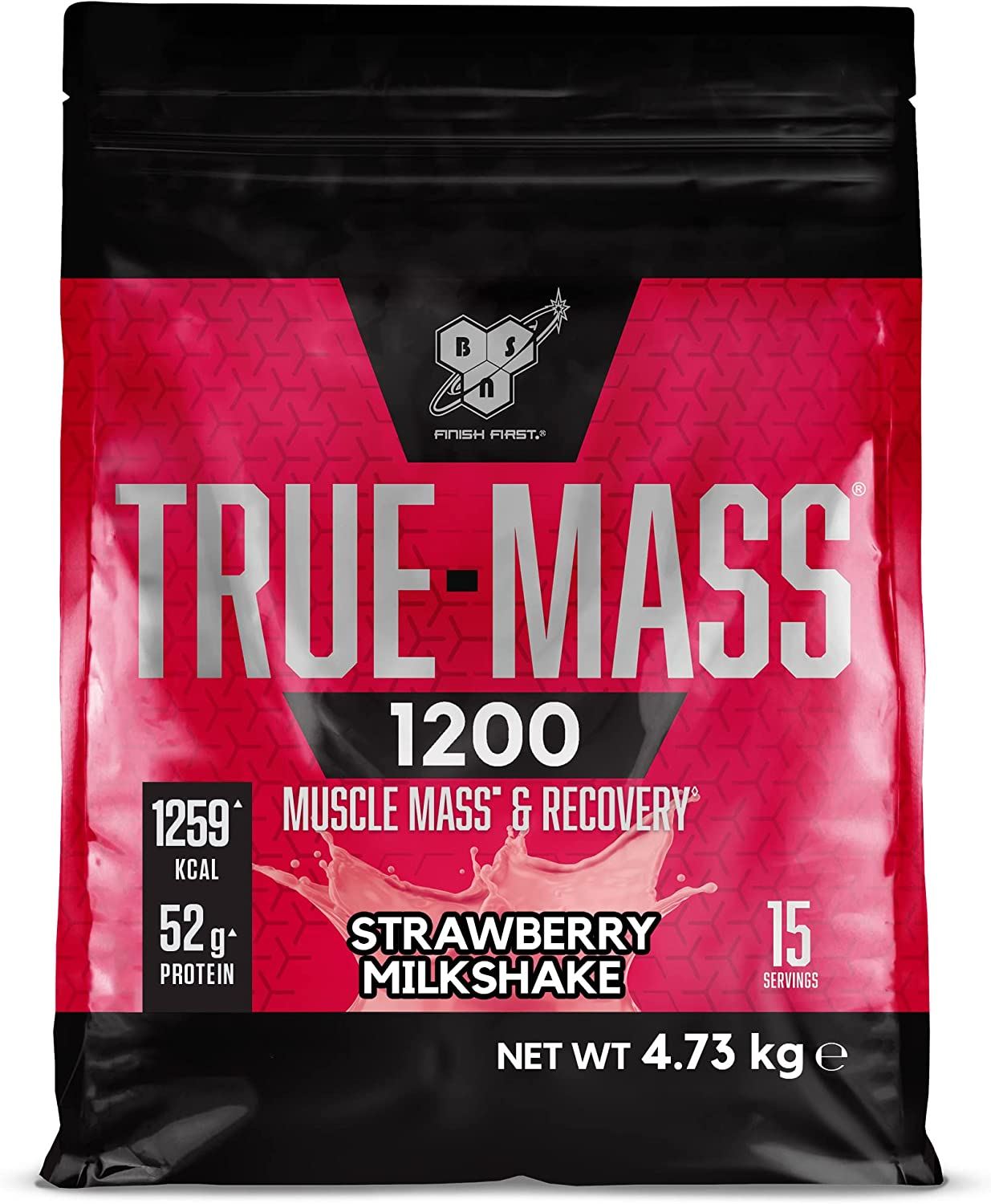 BSN True Mass 1200 - 4.73kg / Strawberry - Protein Blends