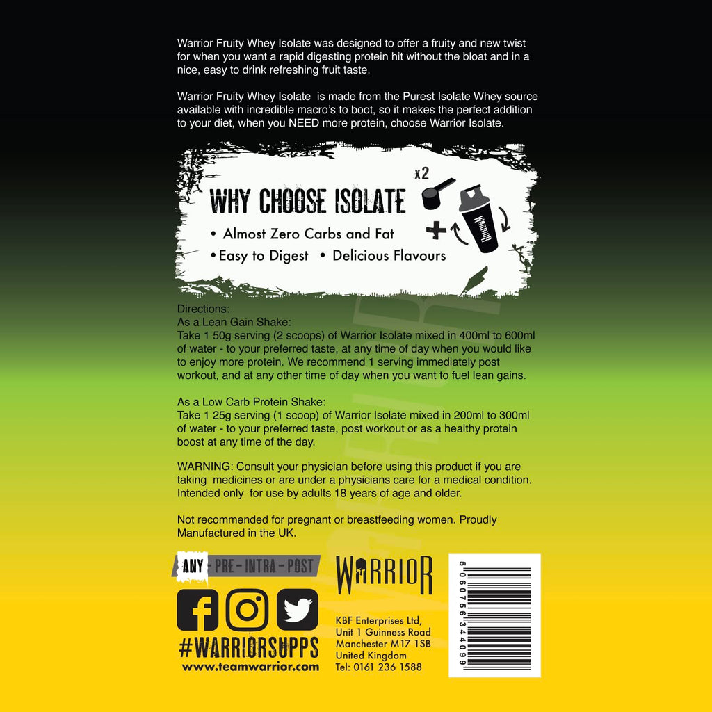 Warrior Fruity Whey Isolate - Whey Proteins