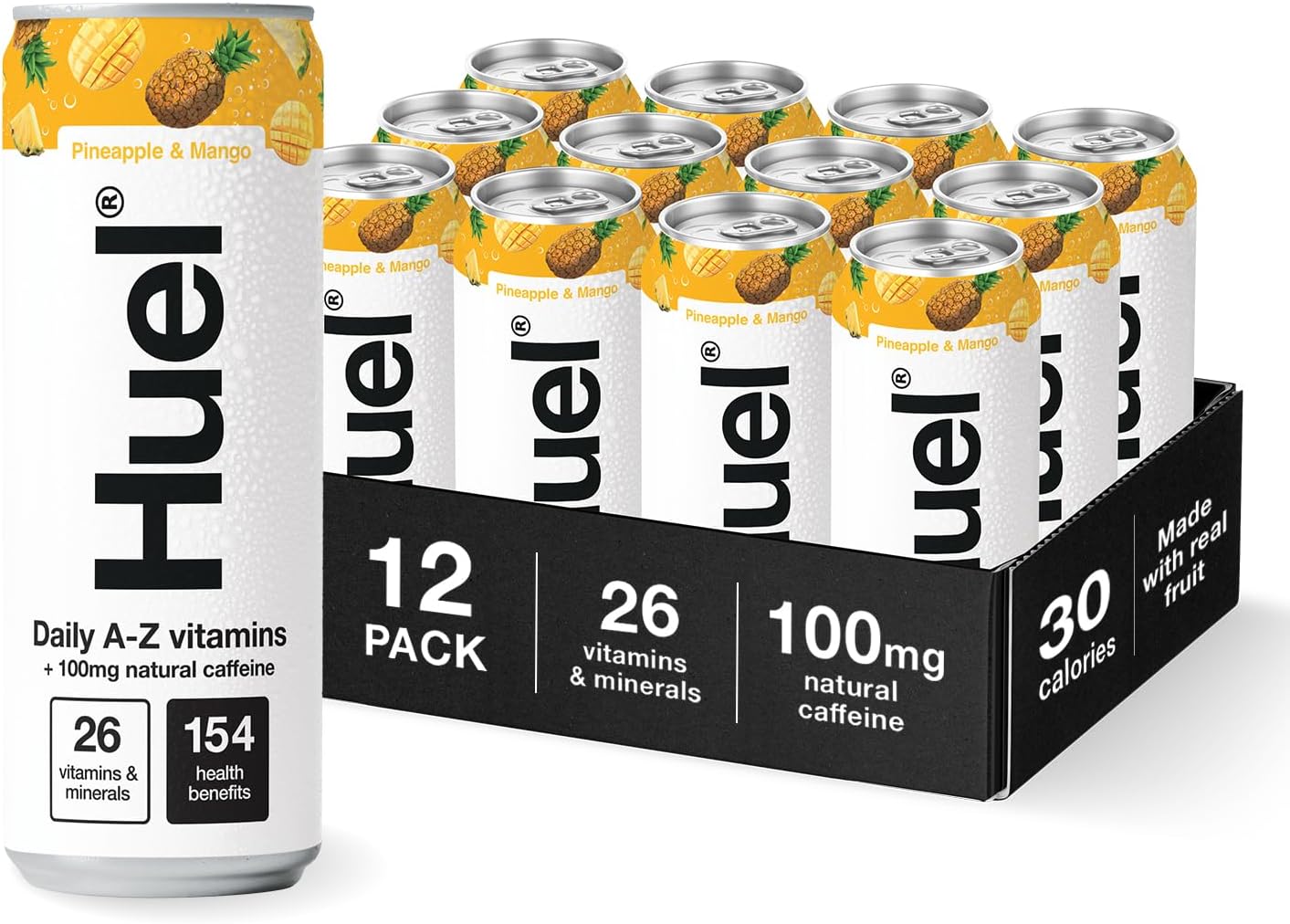 HUEL Daily A-Z Vitamins - 12x330ml / Pineapple & Mango - Vitamin Ready-To-Drinks