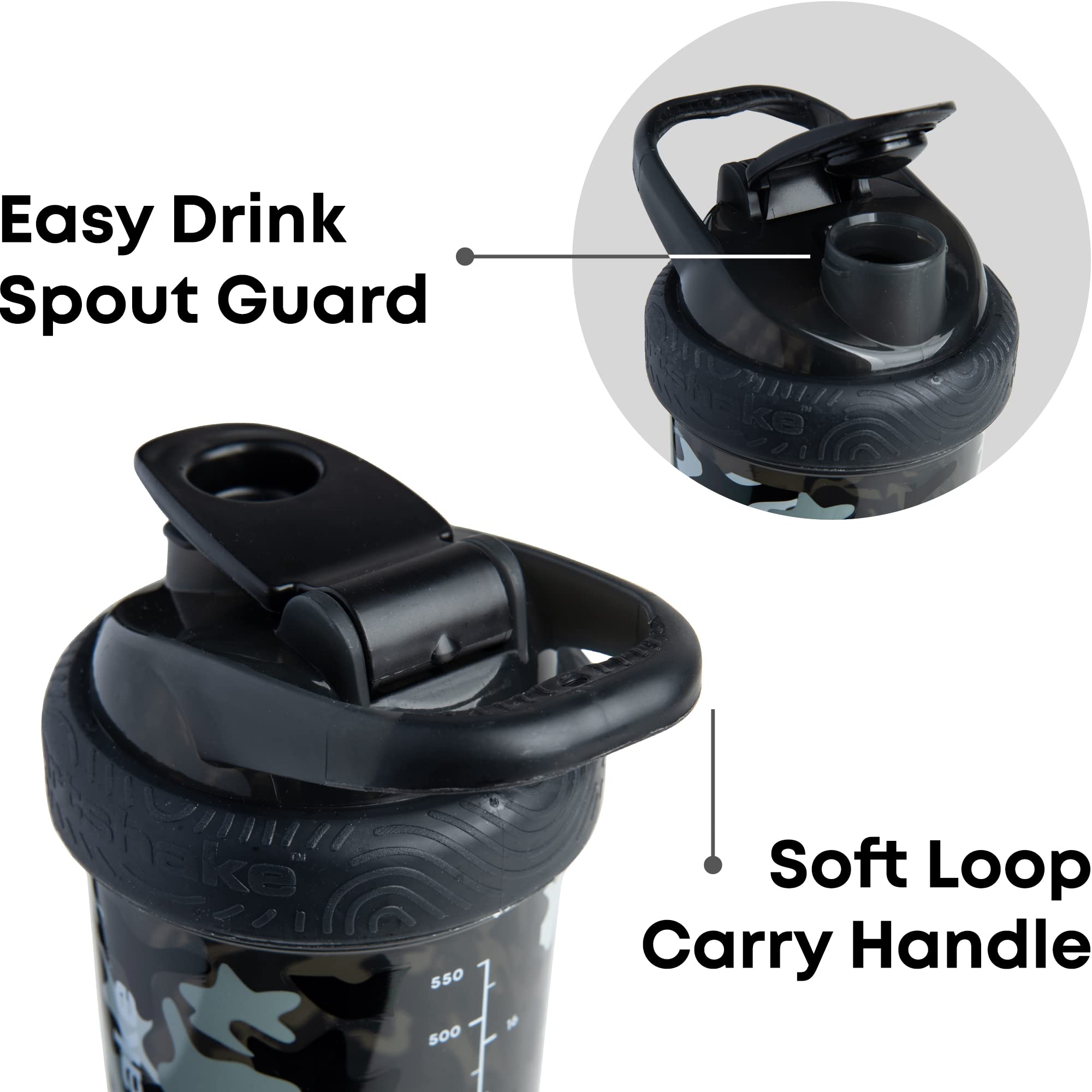Smartshake Revive Shaker Camo Black - 750ml - Shaker Bottle (Less Than 2 Litres)