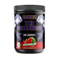 Black container of Pump Nation Pre Watermelon Burst pharmacist pre workout supplement powder
