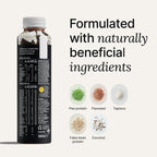 Bottle of HUEL Ready-to-Drink Black Edition 8x500ml chocolate peanut butter drink with healthy ingredients