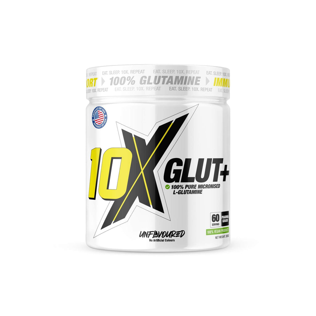 10X Athletic GLUT + - 300g / Unflavoured - Glutamine Powder
