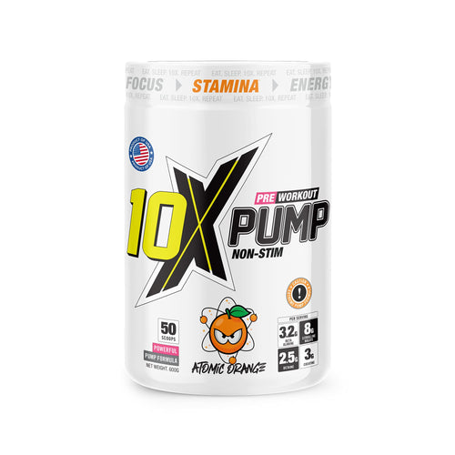 10X Athletic PUMP - 600g / Atomic Orange - Pre-Workout Powder