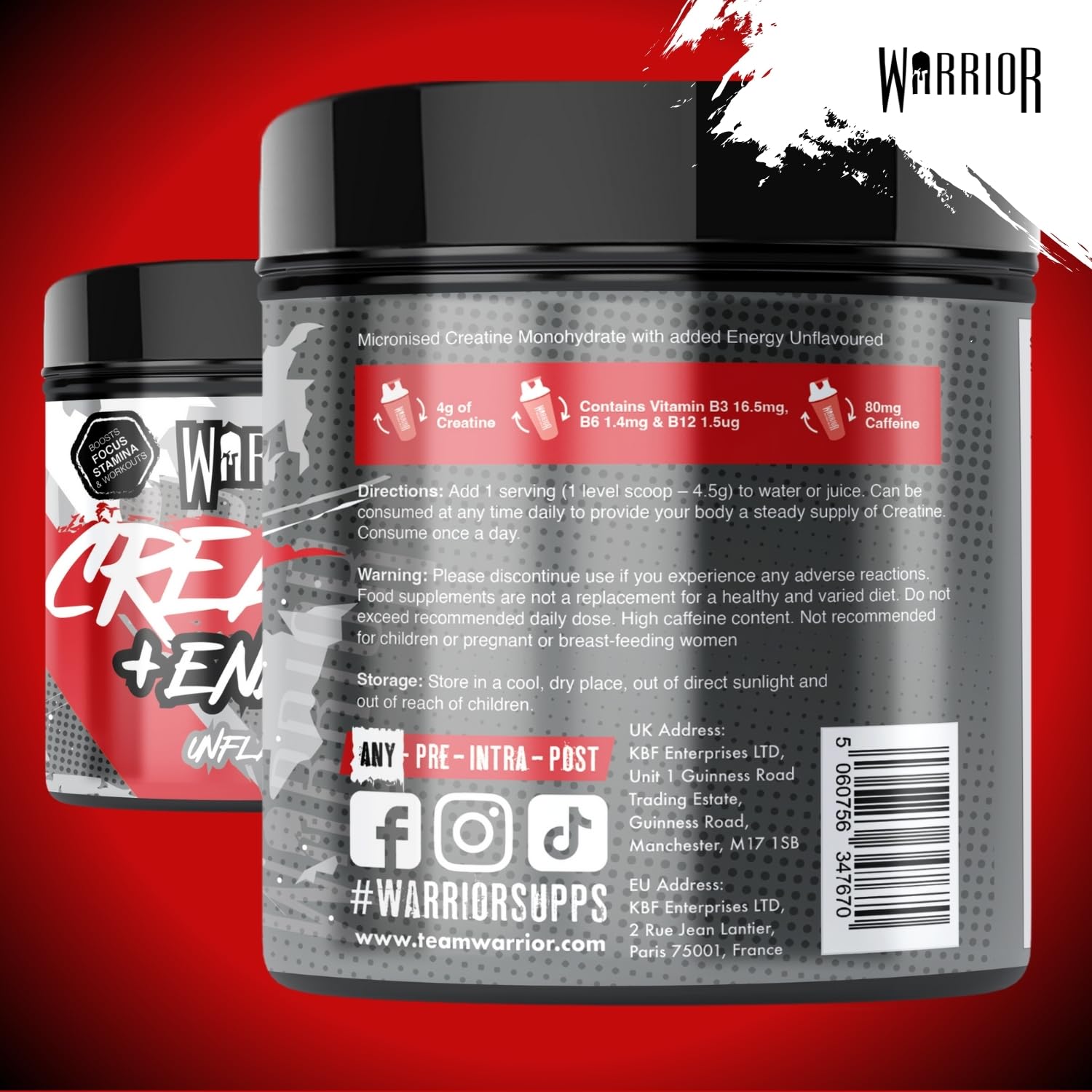 Warrior Creatine Plus Energy - Creatine Powder