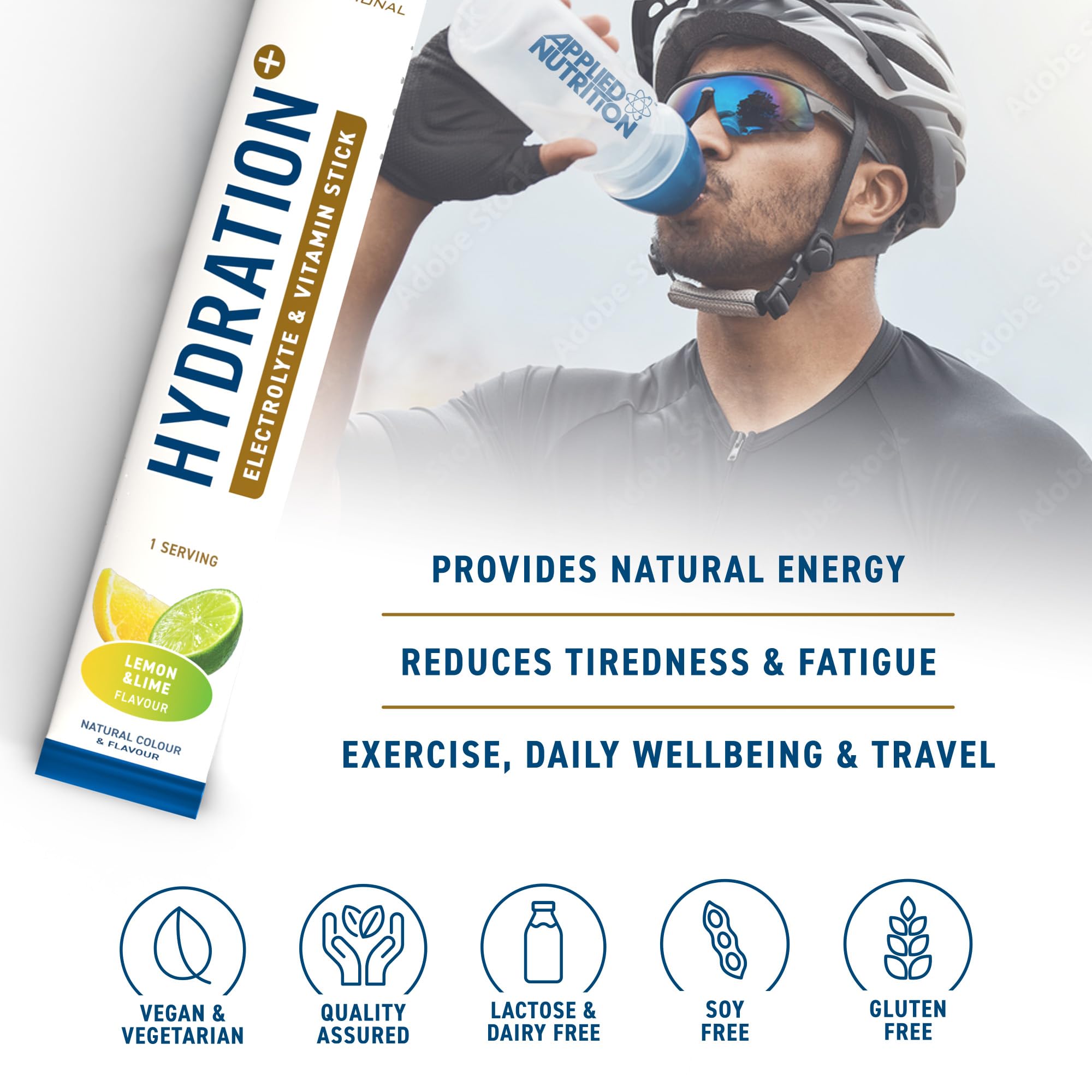Applied Nutrition Hydration + Electrolyte & Vitamin Powder Sticks - British Brands