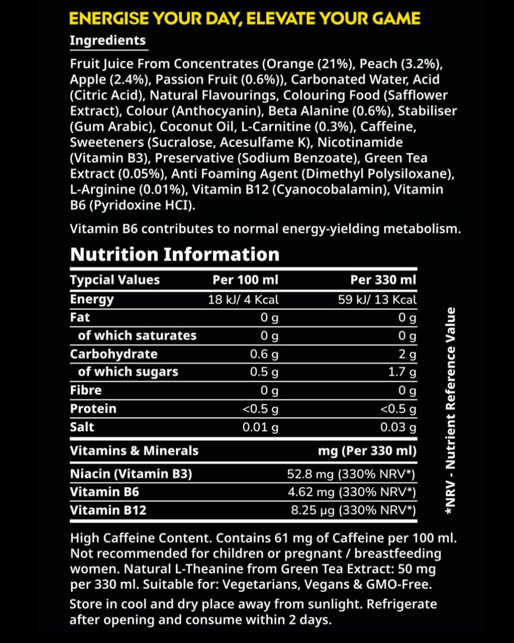 Elixr Energy Energy Drink 12x330ml