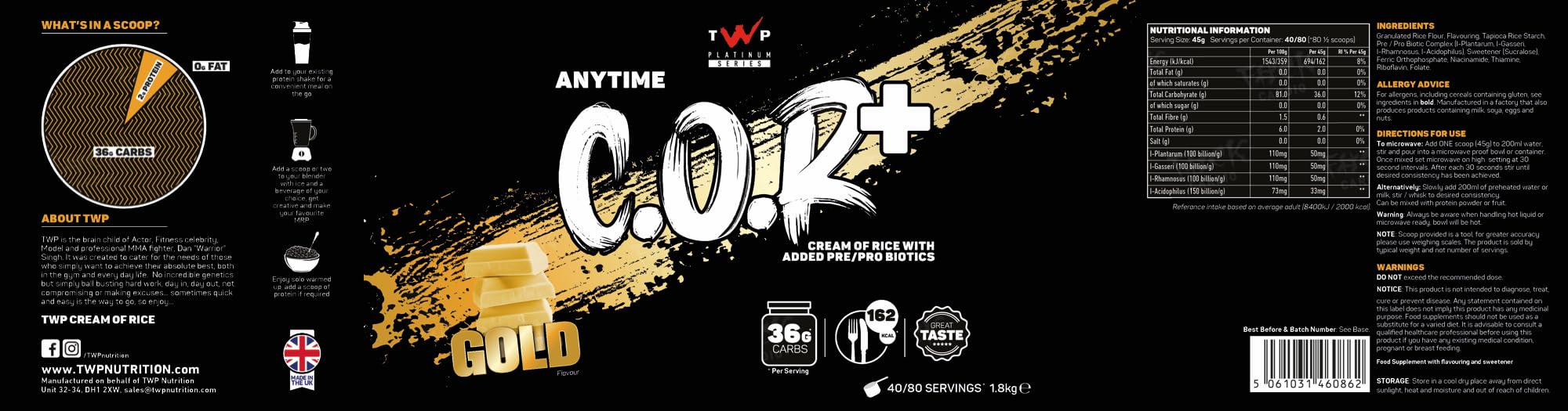 TWP COR + Carbohydrate Control Supplements