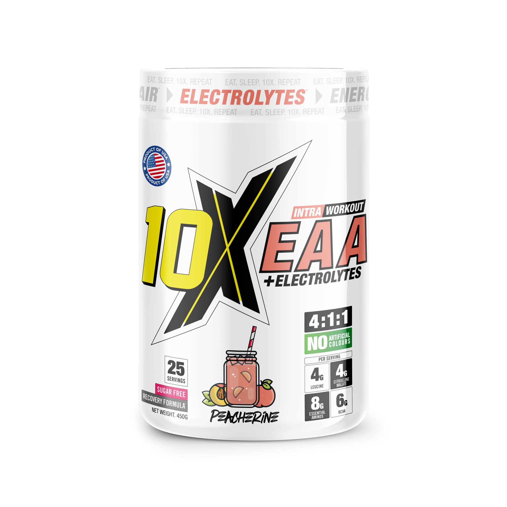10X Athletic EAA - 450g / Peacherine - Amino Acids Powder