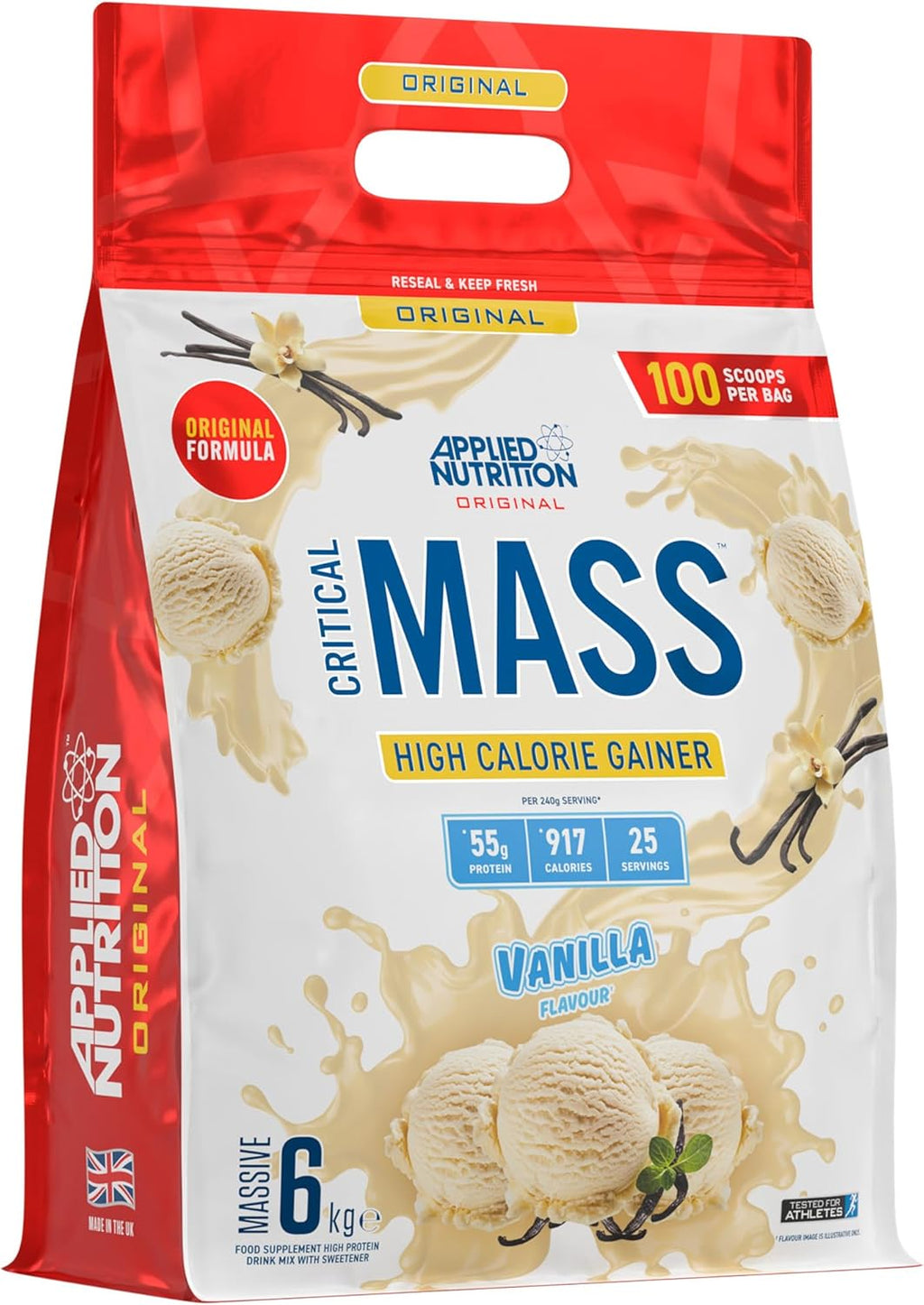 Applied Nutrition Critical Mass Original - 6kg / Vanilla - Weight Gainer Powder
