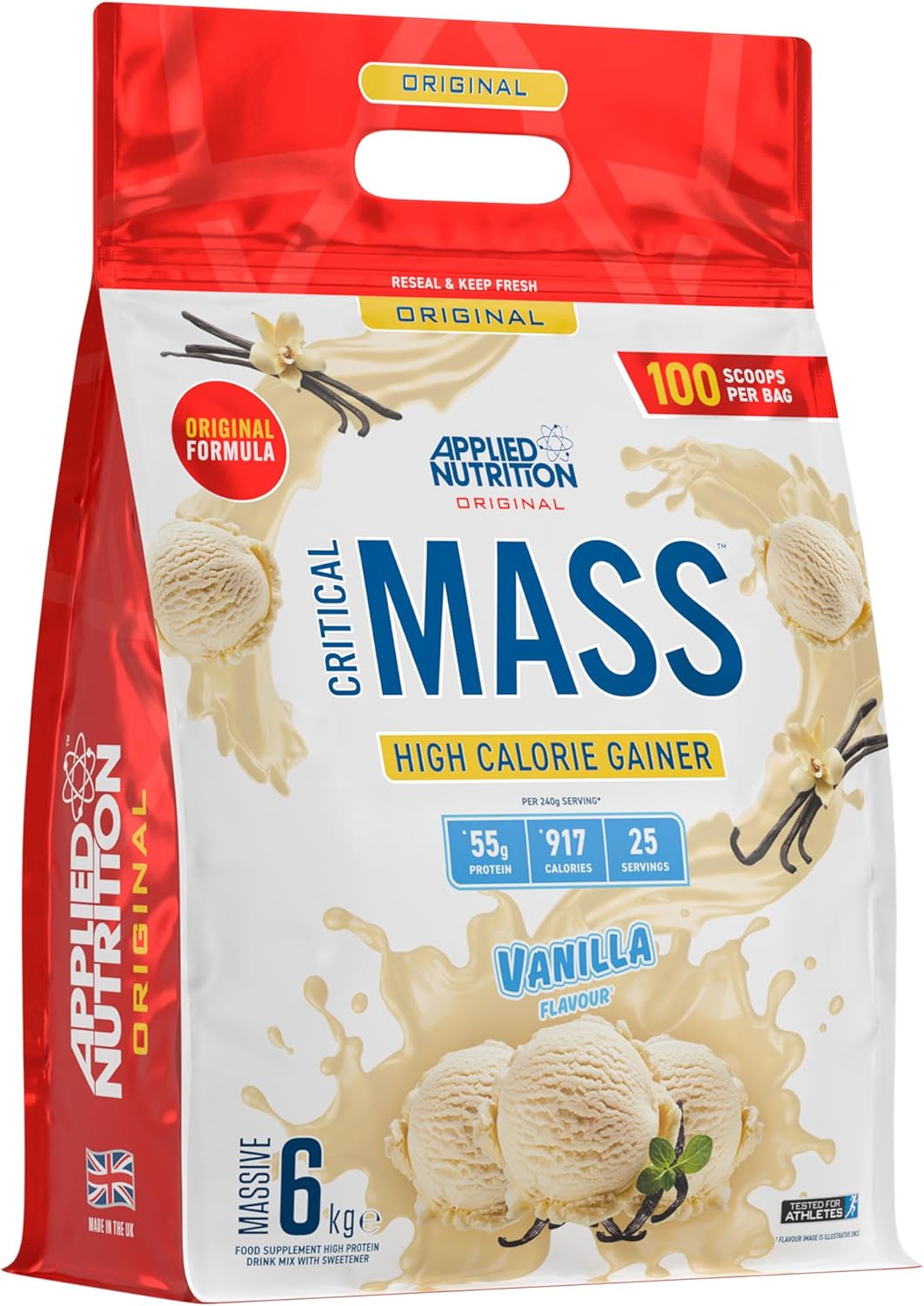 Applied Nutrition Critical Mass Original - 6kg / Vanilla - Weight Gainer Powder
