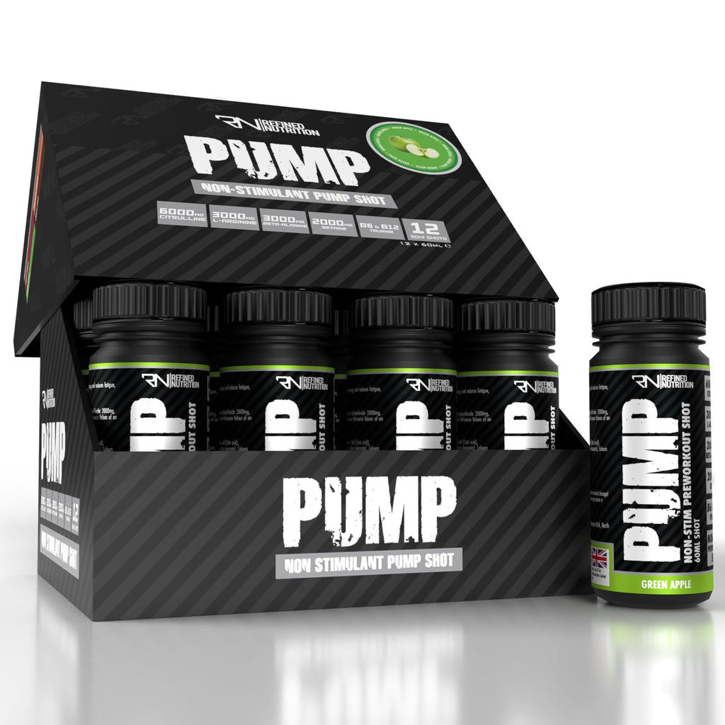 Refined-Nutrition-PUMP-Pre-Workout-Shots--Green-Apple - 12x60ml / Green Apple - Pre-Workout Shots