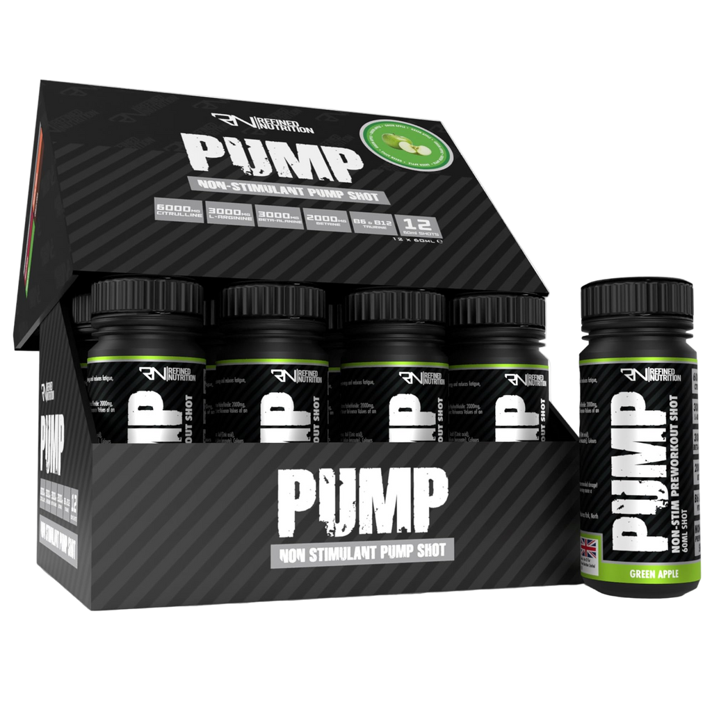 Refined-Nutrition-PUMP-Pre-Workout-Shots--Green-Apple - MyGymSupplements