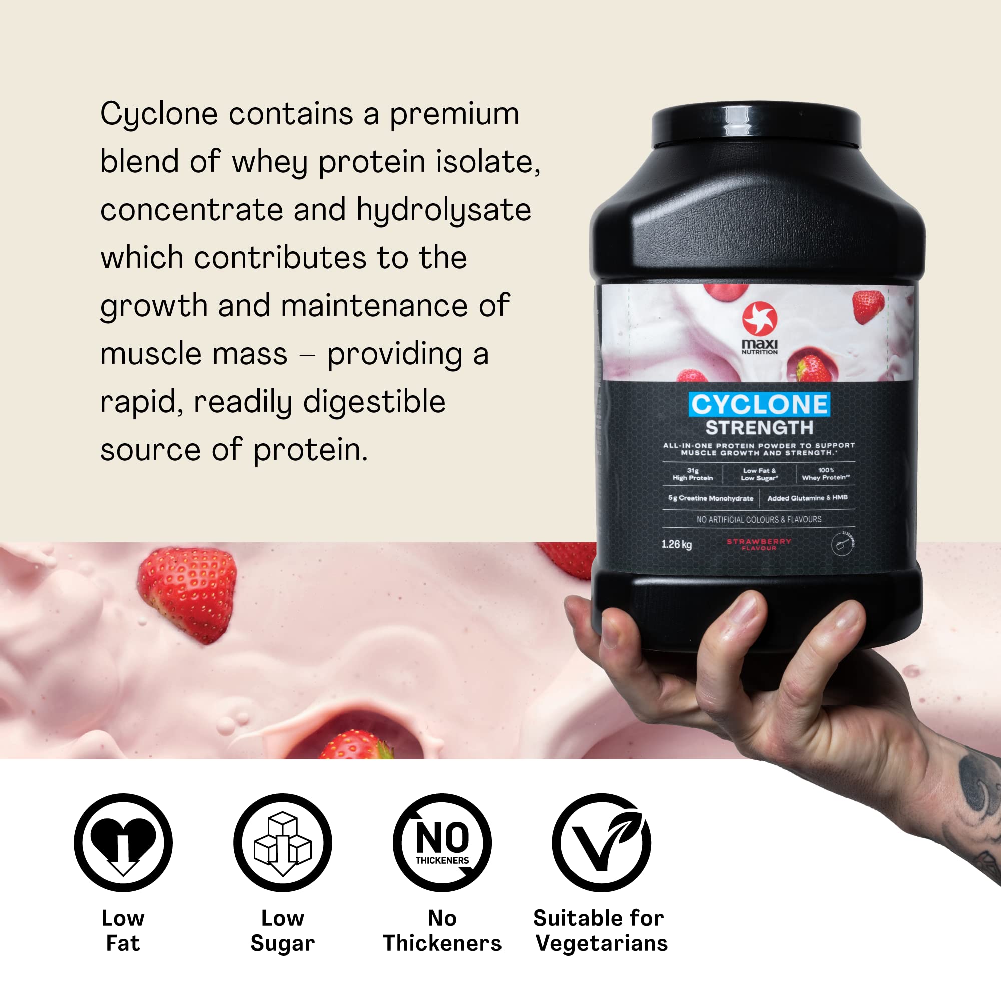 MaxiNutrition Cyclone 1.26kg - All-In-One Gainer Powder
