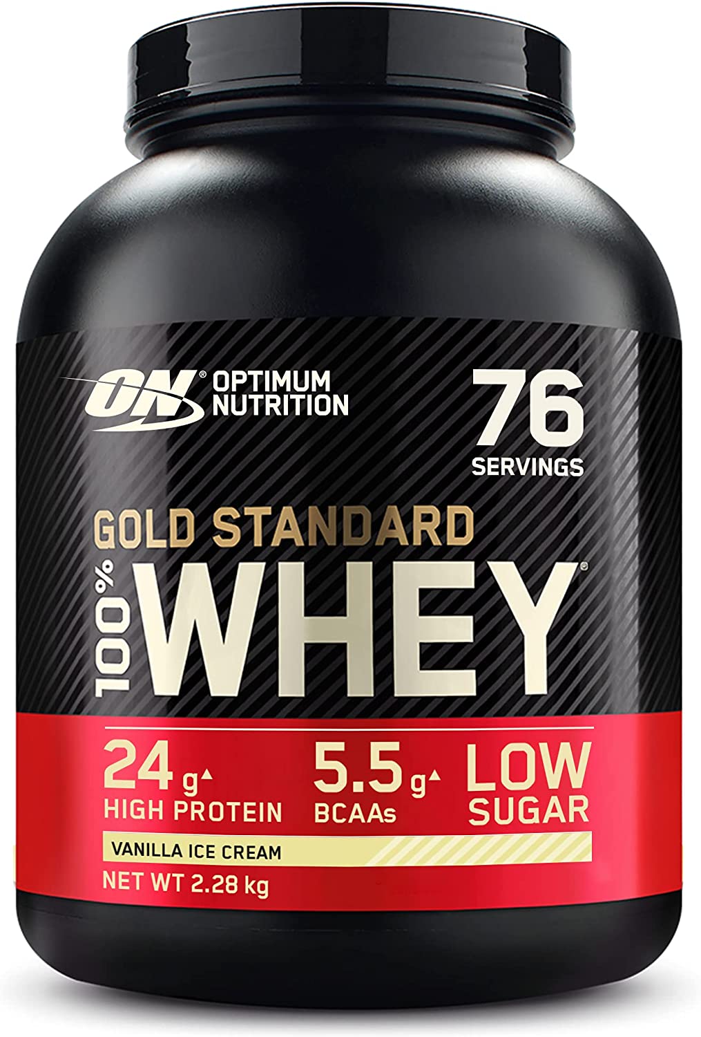 Optimum Nutrition Gold Standard 100% Whey - 2.28kg / Vanilla Ice Cream - Whey Protein Powder