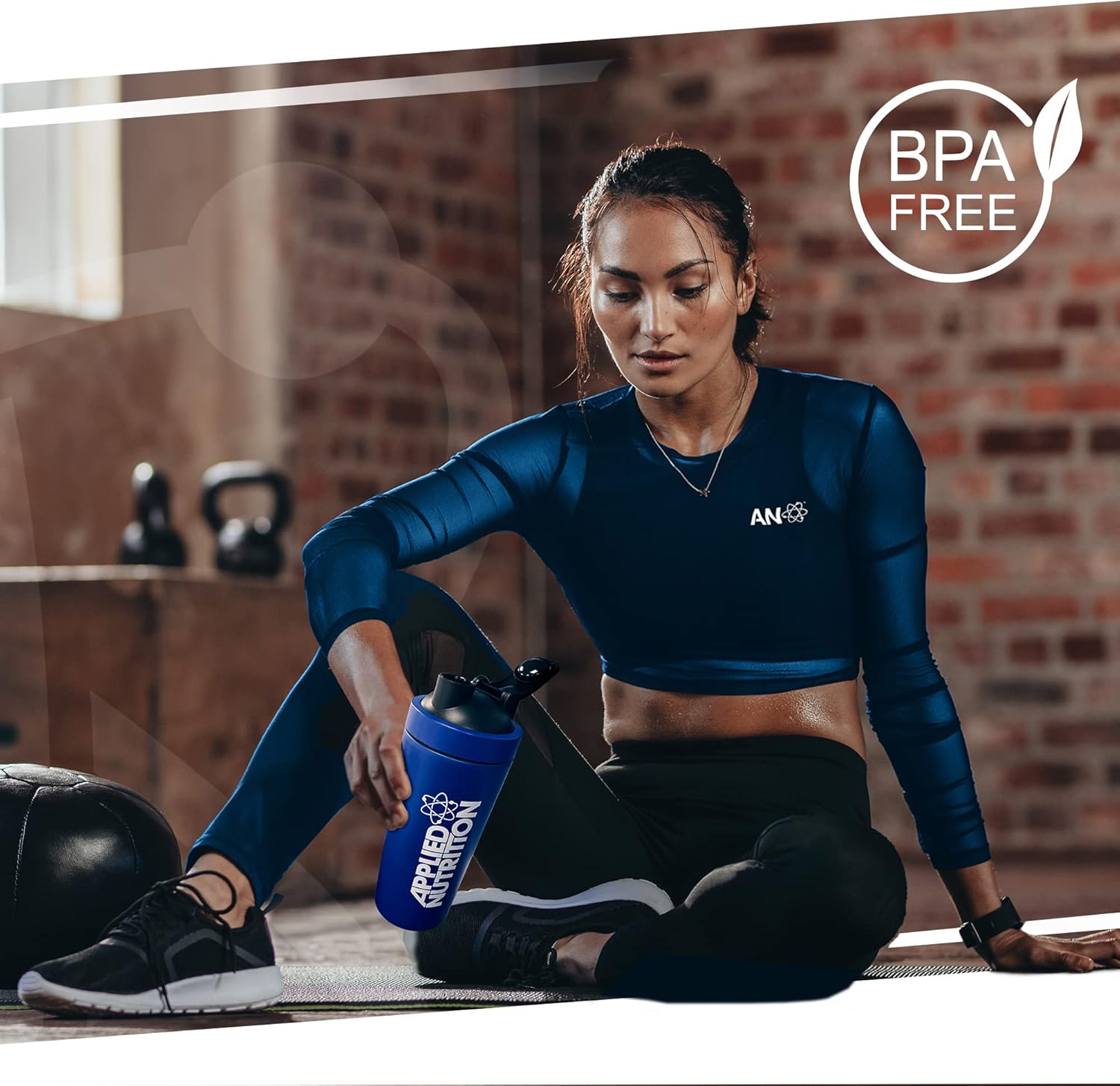 Applied Nutrition Stainless Steel Shaker - 750ml / Blue - Shakers & Bottles