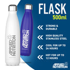 Applied Nutrition Flask with stainless steel leak-proof lid, 500ml sustainable hydration flask