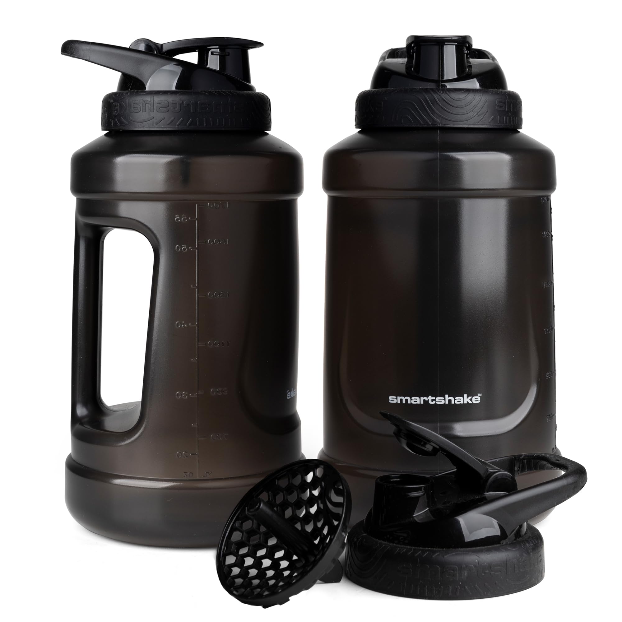 SmartShake Ultimate Gym Jug 2.1L - 2100ml / Black - Water Bottle (more than 2 litres)