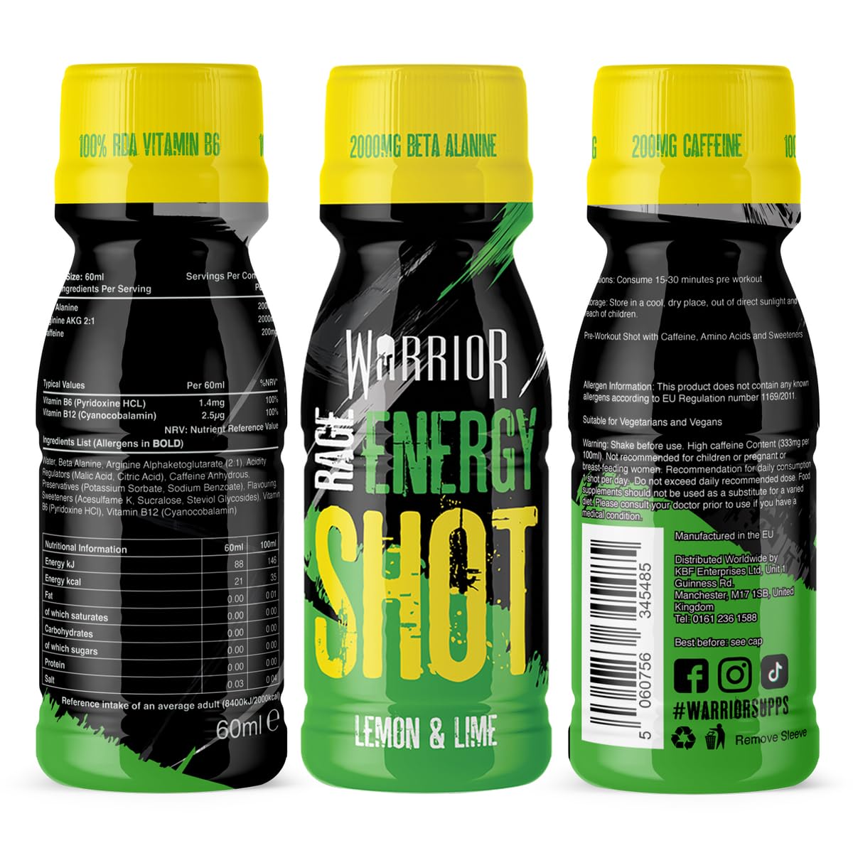 Warrior RAGE Energy Shots - Pre-Workout Shots