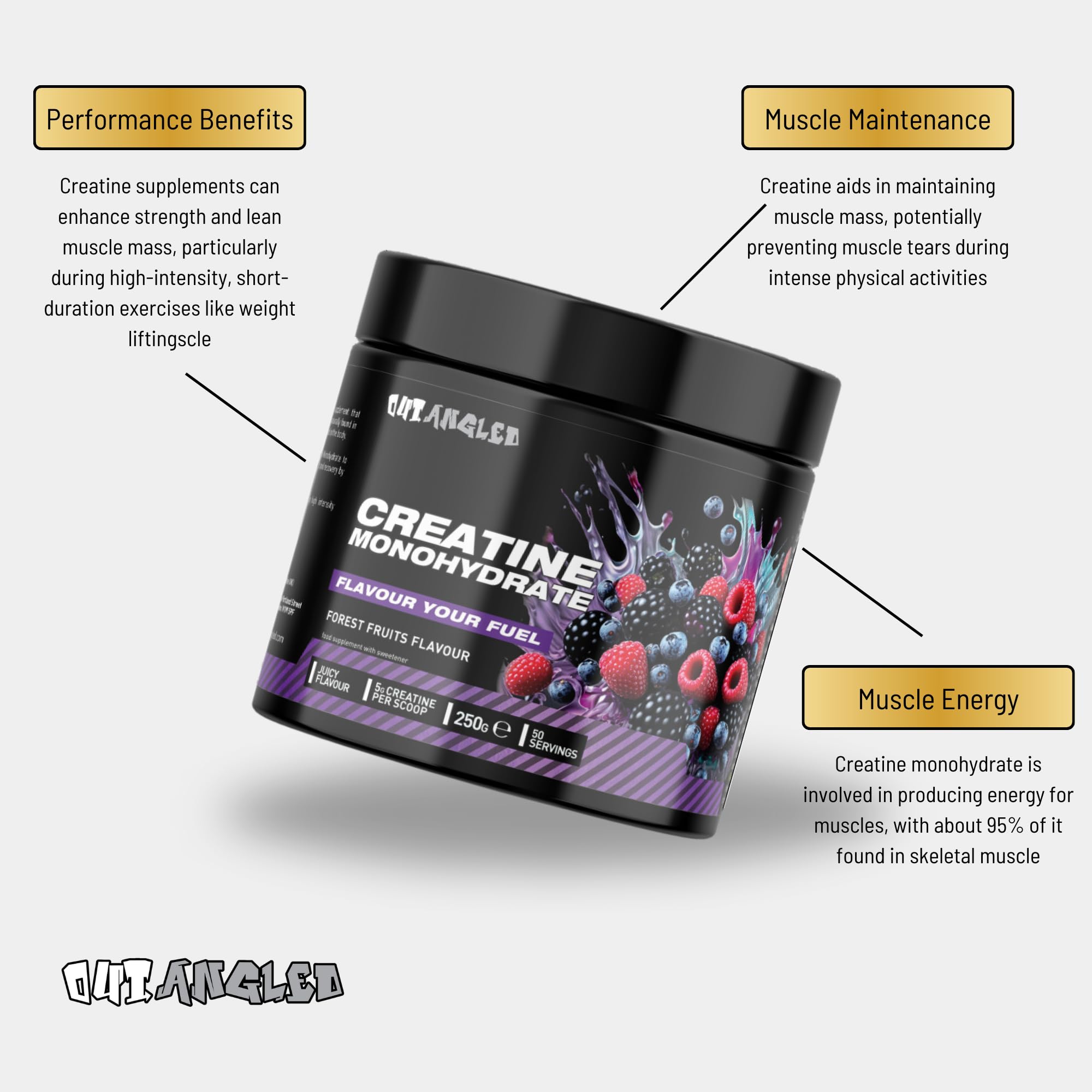 Outangled Creatine Monohydrate - Creatine Powder