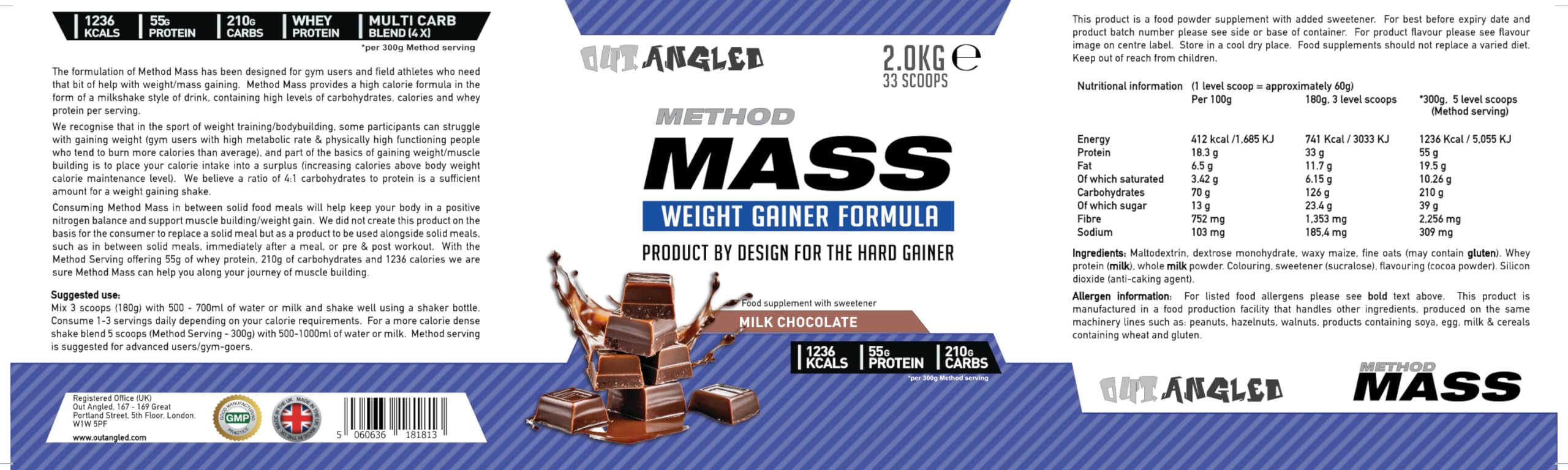 Outangled Method Mass - Weight Gainer Powder