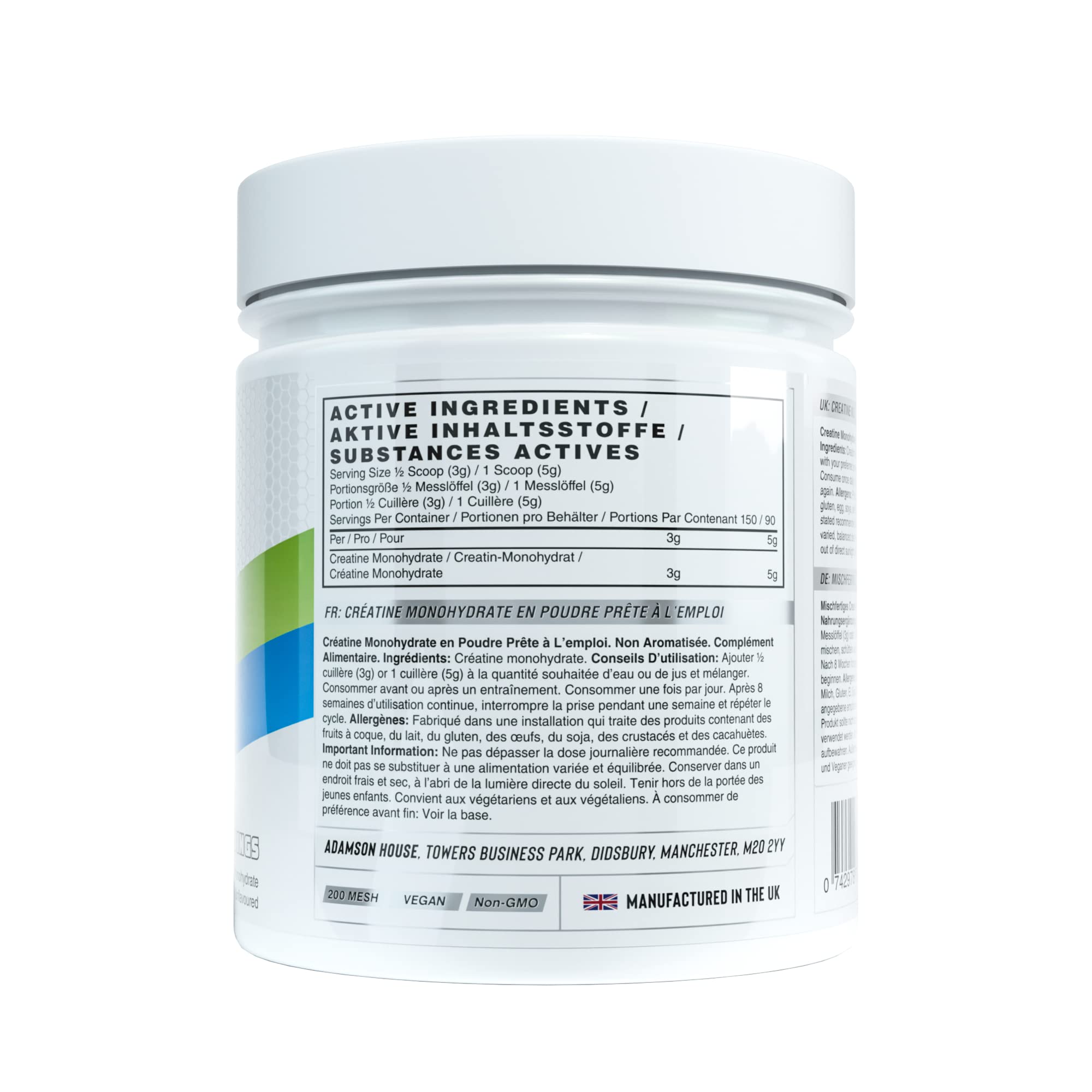 Naughty Boy Creatine Monydrate - 450g / Non Flavoured - Creatine Powder