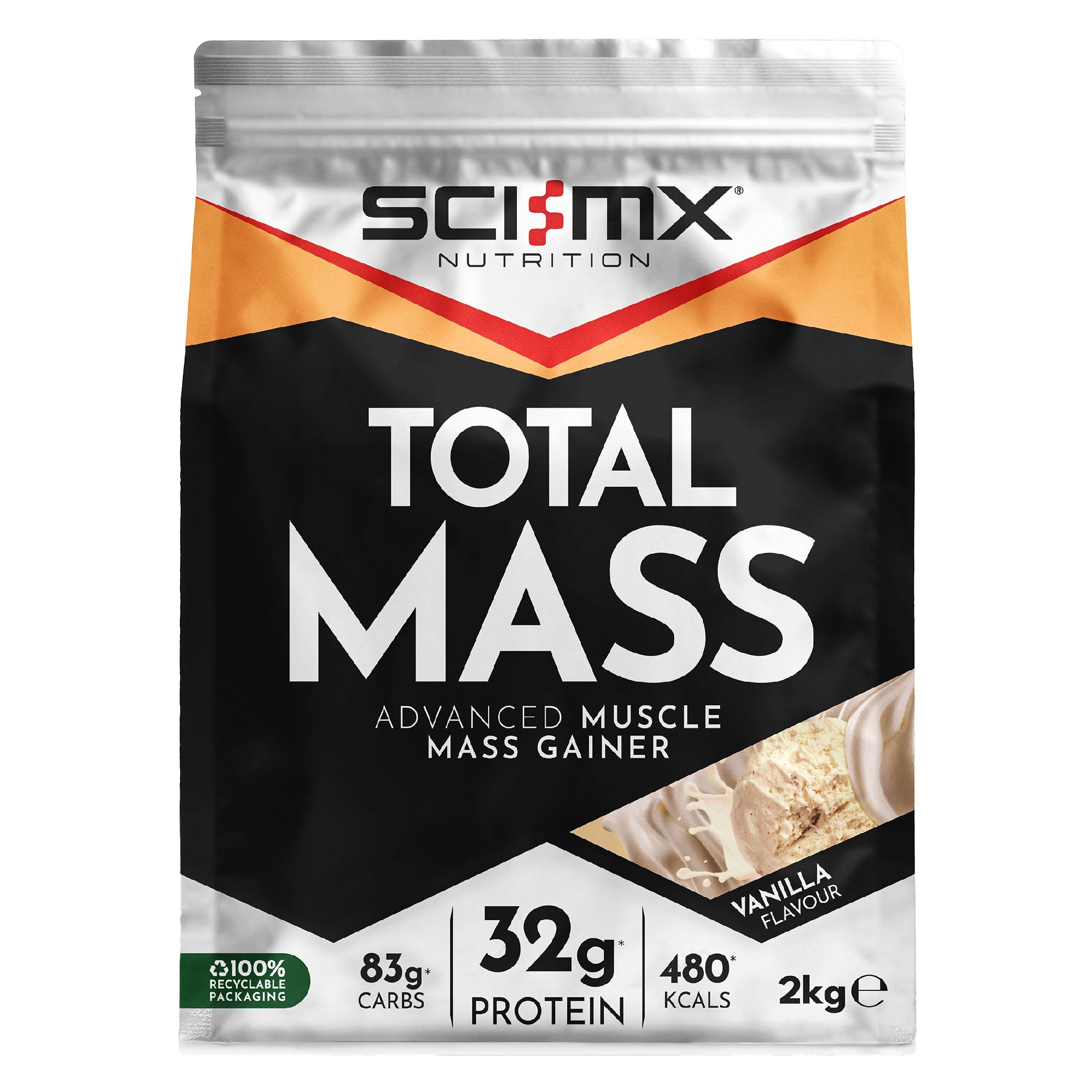 Sci-MX Total Mass 2kg Vanilla - Protein Blends