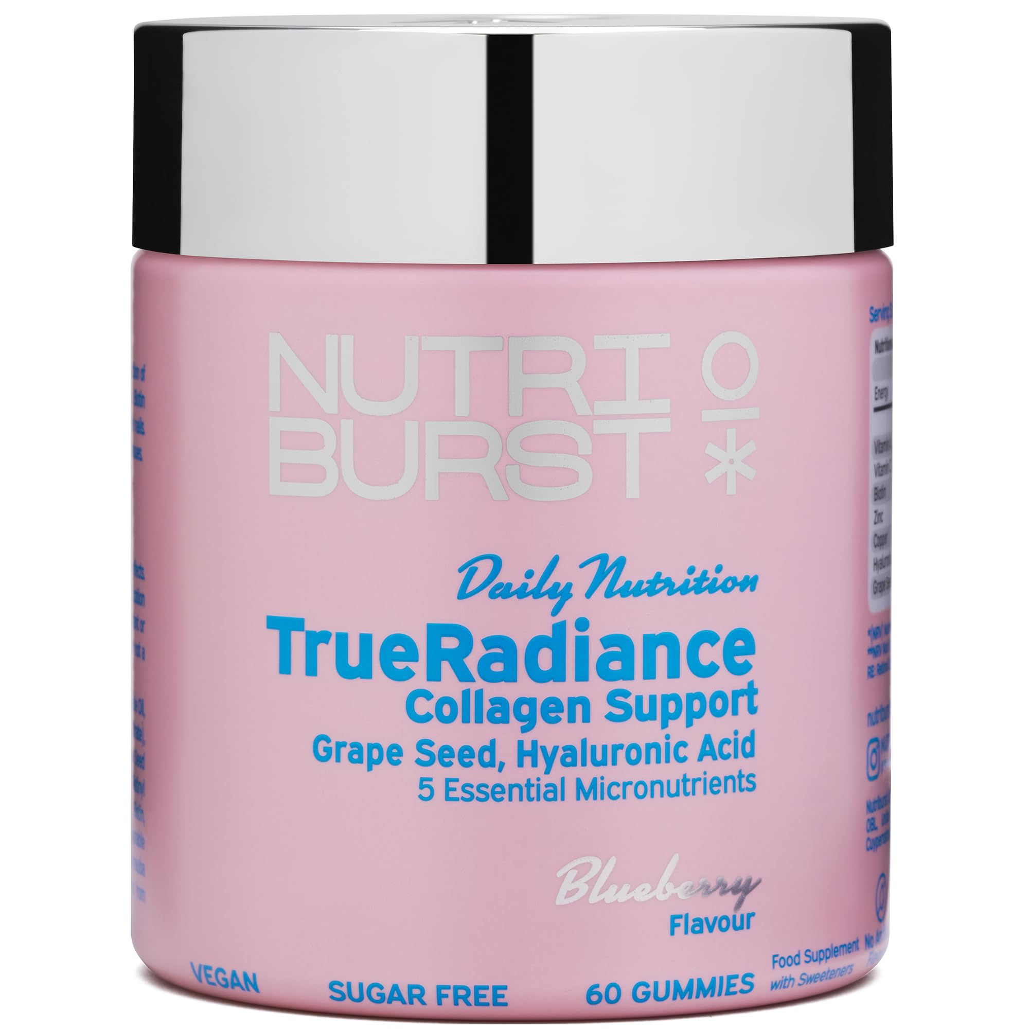 Nutriburst True Radiance - 60 Gummies / Blueberry - Vegan Collagen Gummies