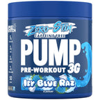 Blue Applied Nutrition Pump 3G Zero container with Icy Blue Raz flavor featuring citrulline malate and vitamin B12