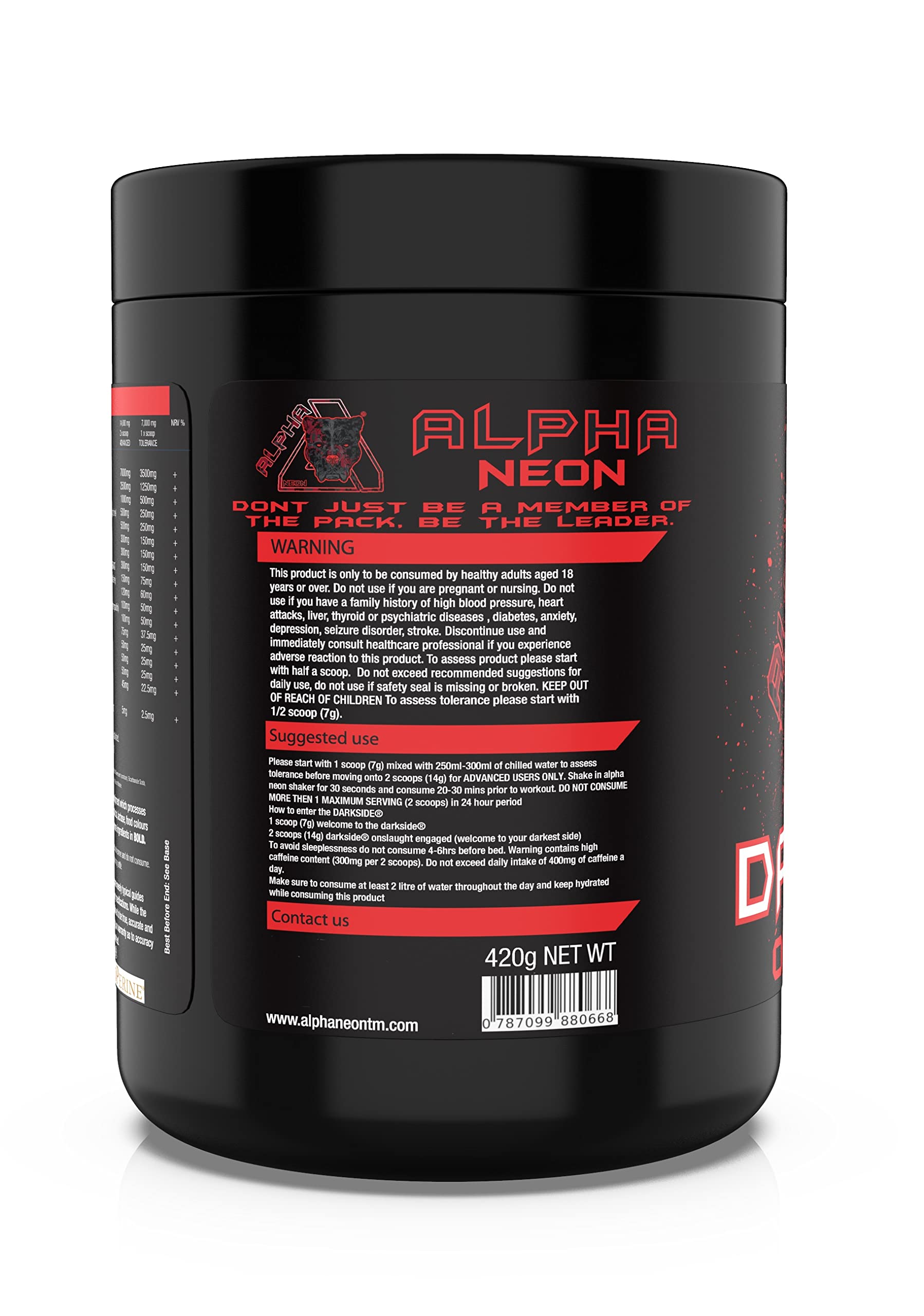 Alpha Neon Darkside Onslaught - Pre-Workout Powder