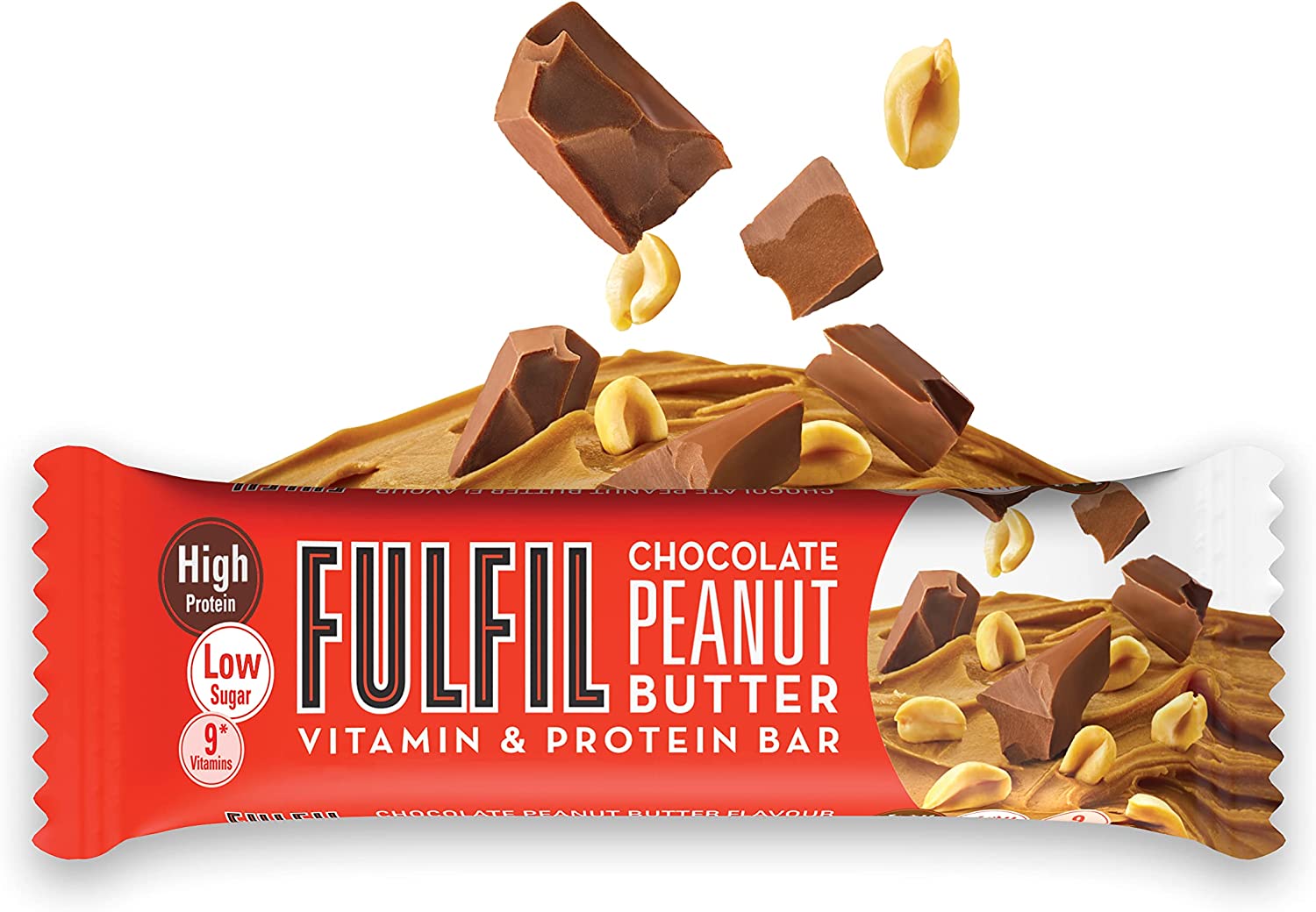 Fulfil Nutrition Vitamin & Protein Bar - 15x55g / Chocolate Peanut Butter - Protein Bars
