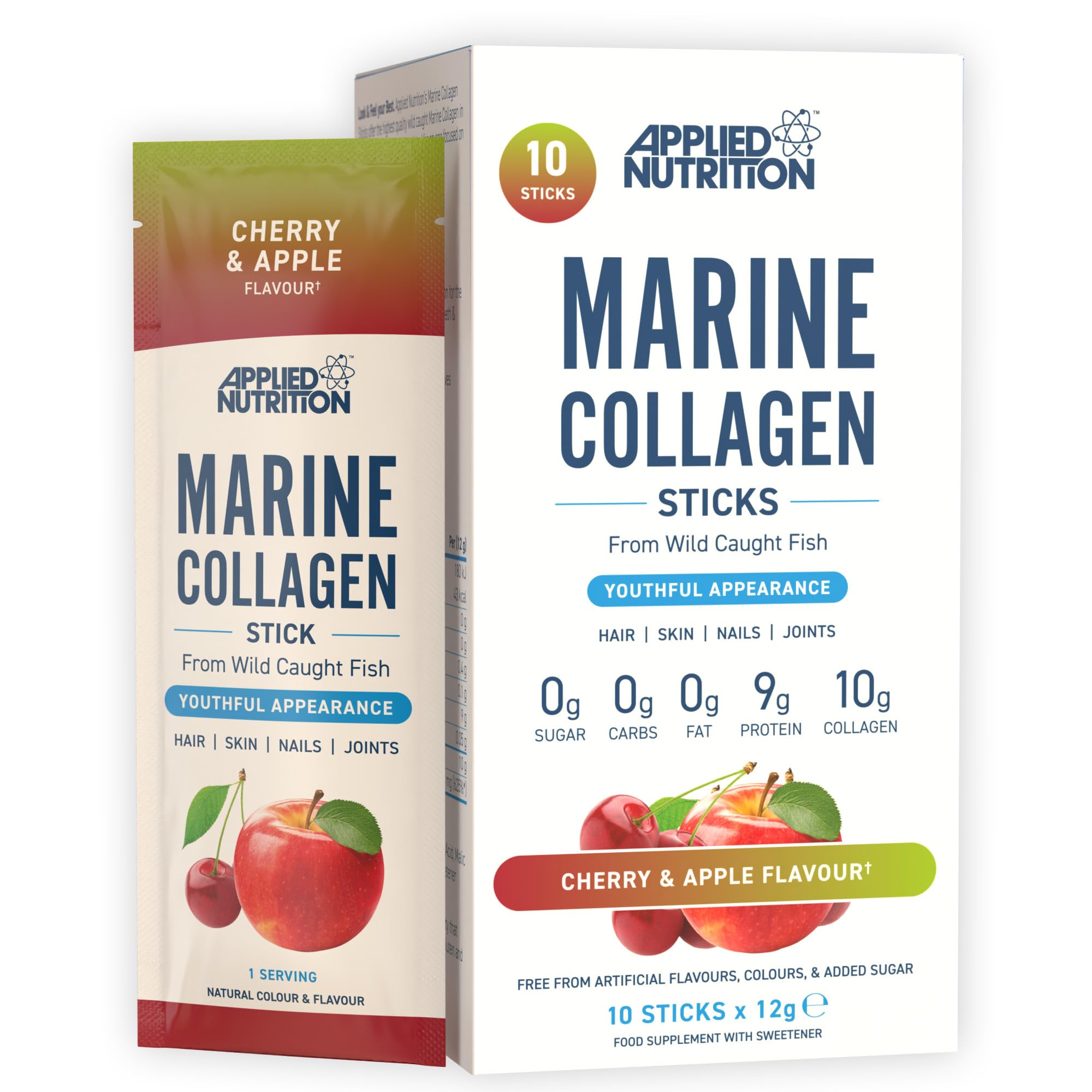 Applied Nutrition Marine Collagen Sticks - 12x12g / Cherry Apple - Halal