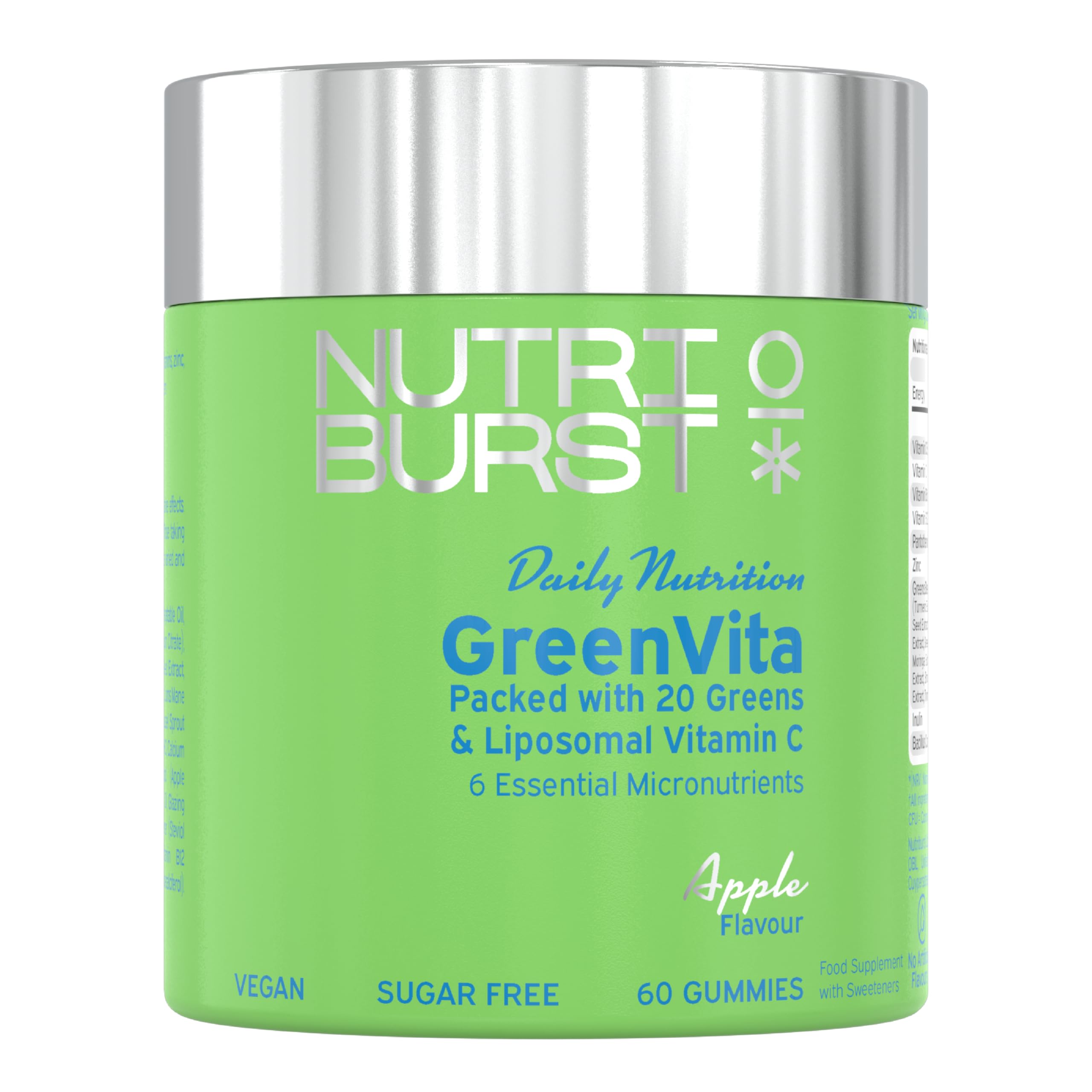 Nutriburst Greenvita - 60 Gummies / Apple - Greens Gummies